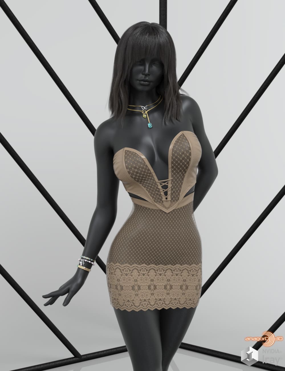 VERSUS – dForce Wonder Dress for Genesis 8 Females_DAZ3D下载站