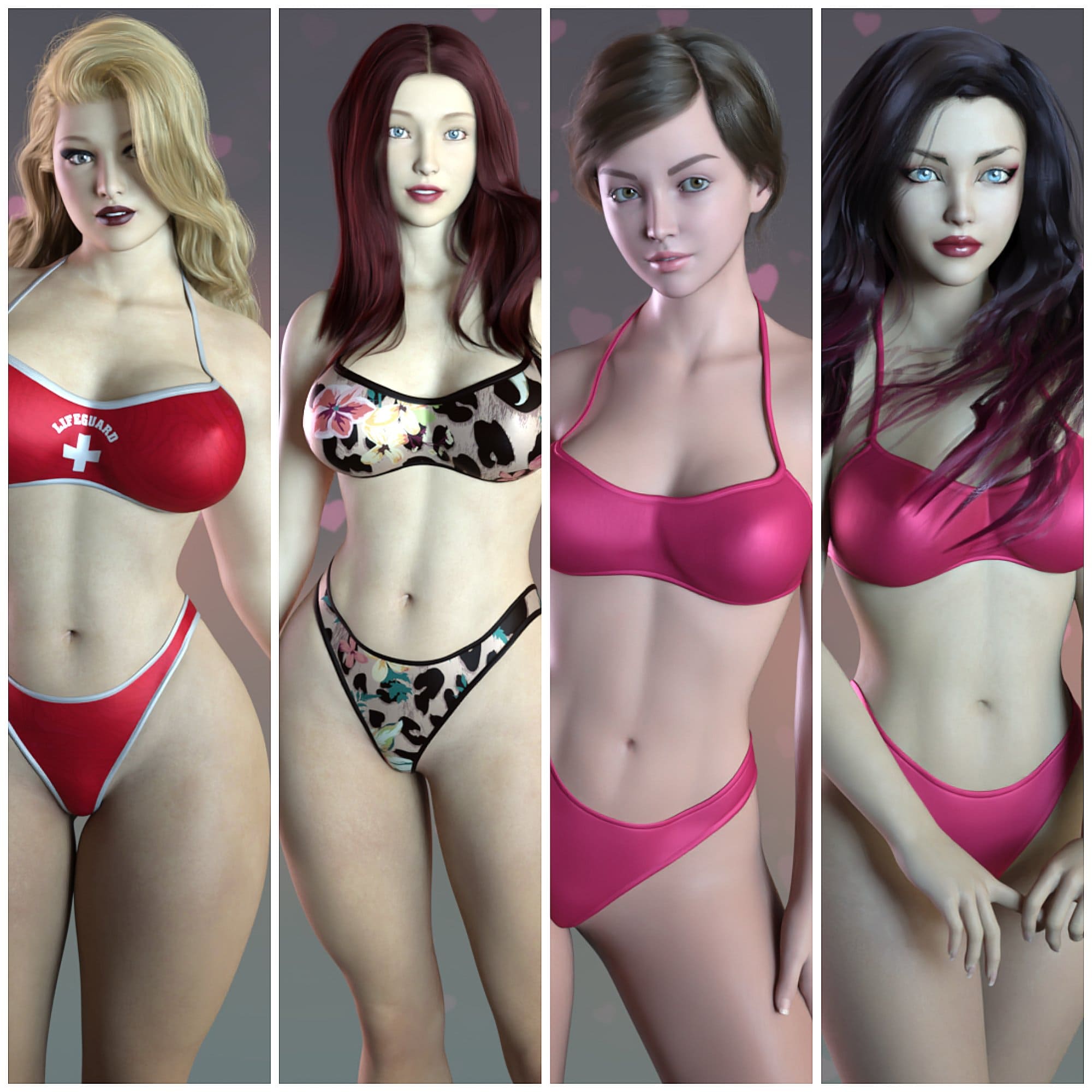 4 Curvy Body Character Morphs For Genesis 8 and 8.1F_DAZ3DDL