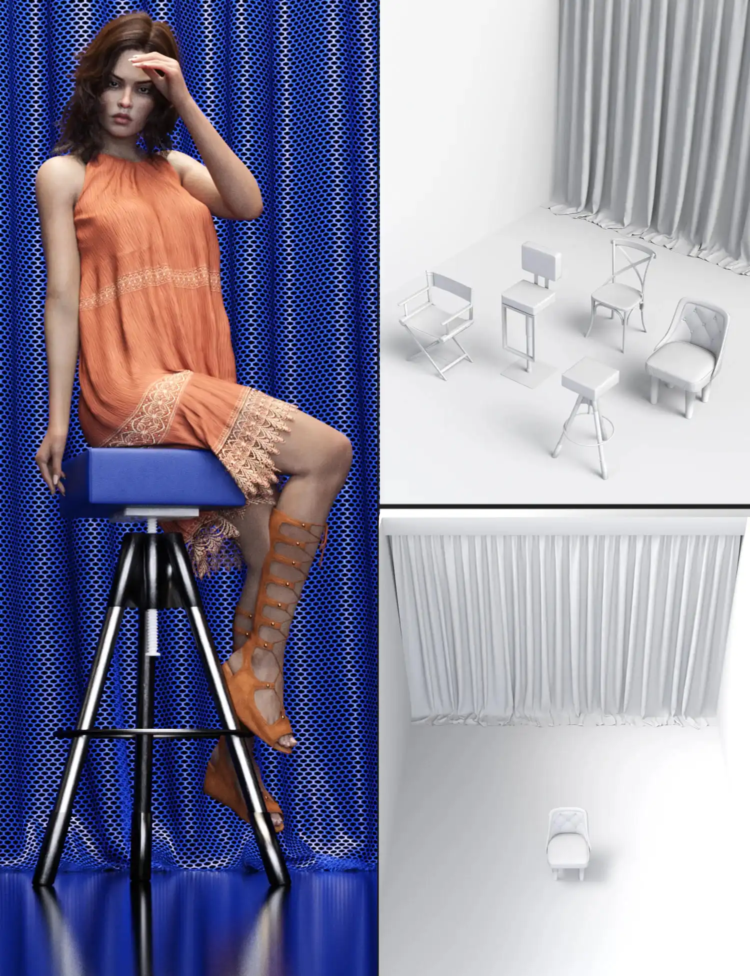 5 Stylistic Backdrops_DAZ3DDL
