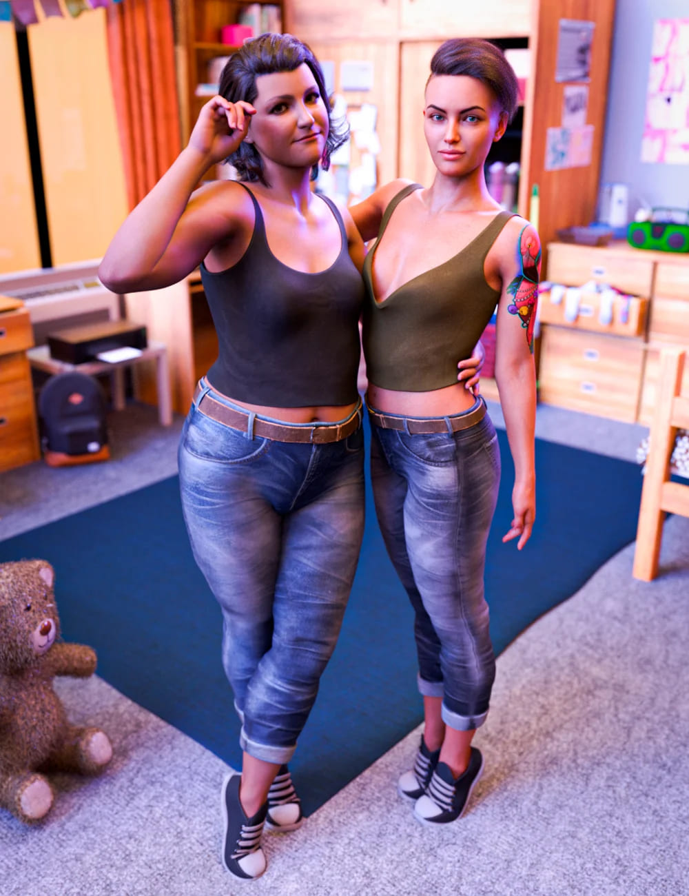Casual Wear Outfit for Brooke 8.1 and Genesis 8.1 Females_DAZ3DDL