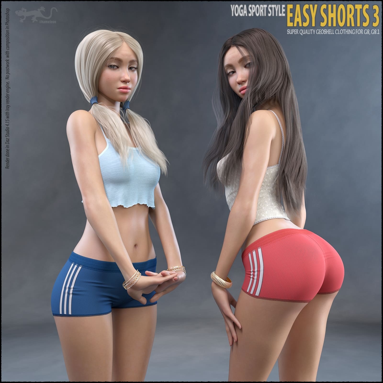 Easy Shorts 3 for Genesis 8 and 8.1_DAZ3D下载站