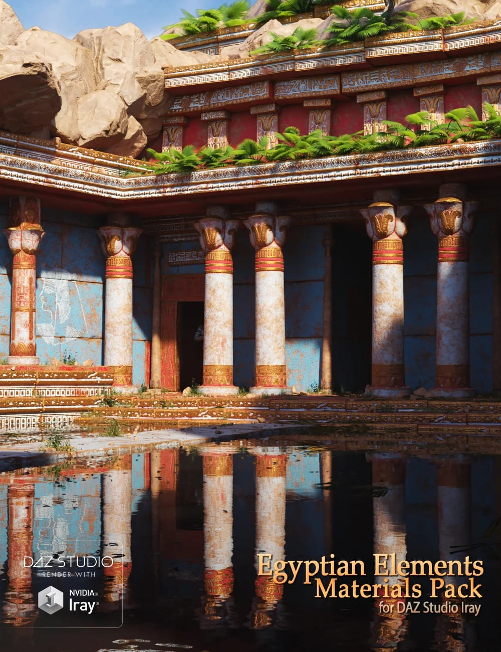 Egyptian Elements Materials Pack_DAZ3D下载站