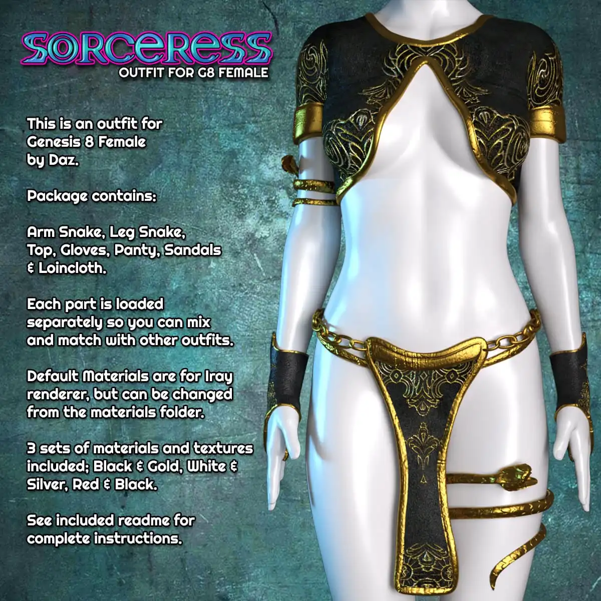 Exnem Sorceress for G8 Female_DAZ3DDL