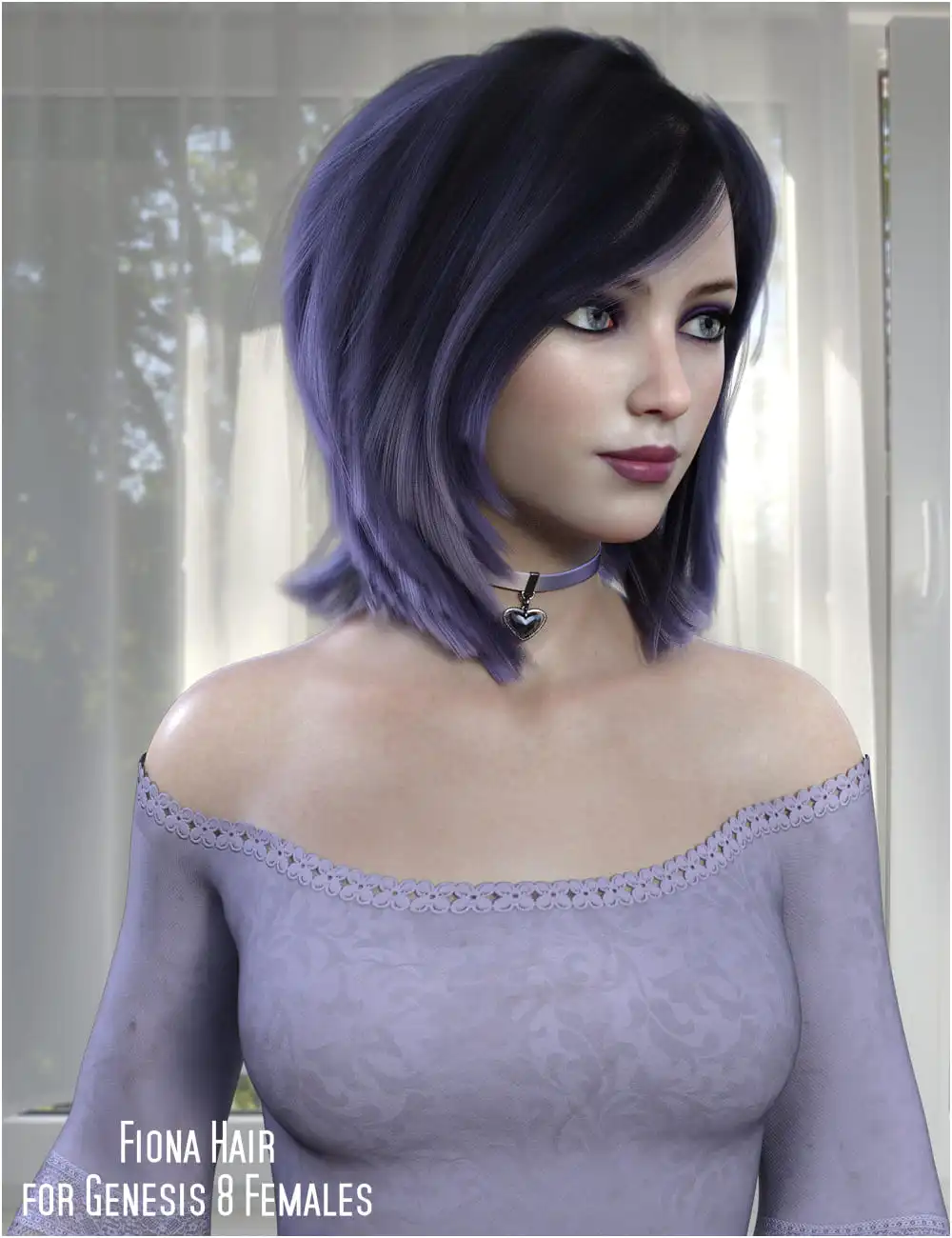 Fiona Hair for Genesis 8 Females_DAZ3DDL