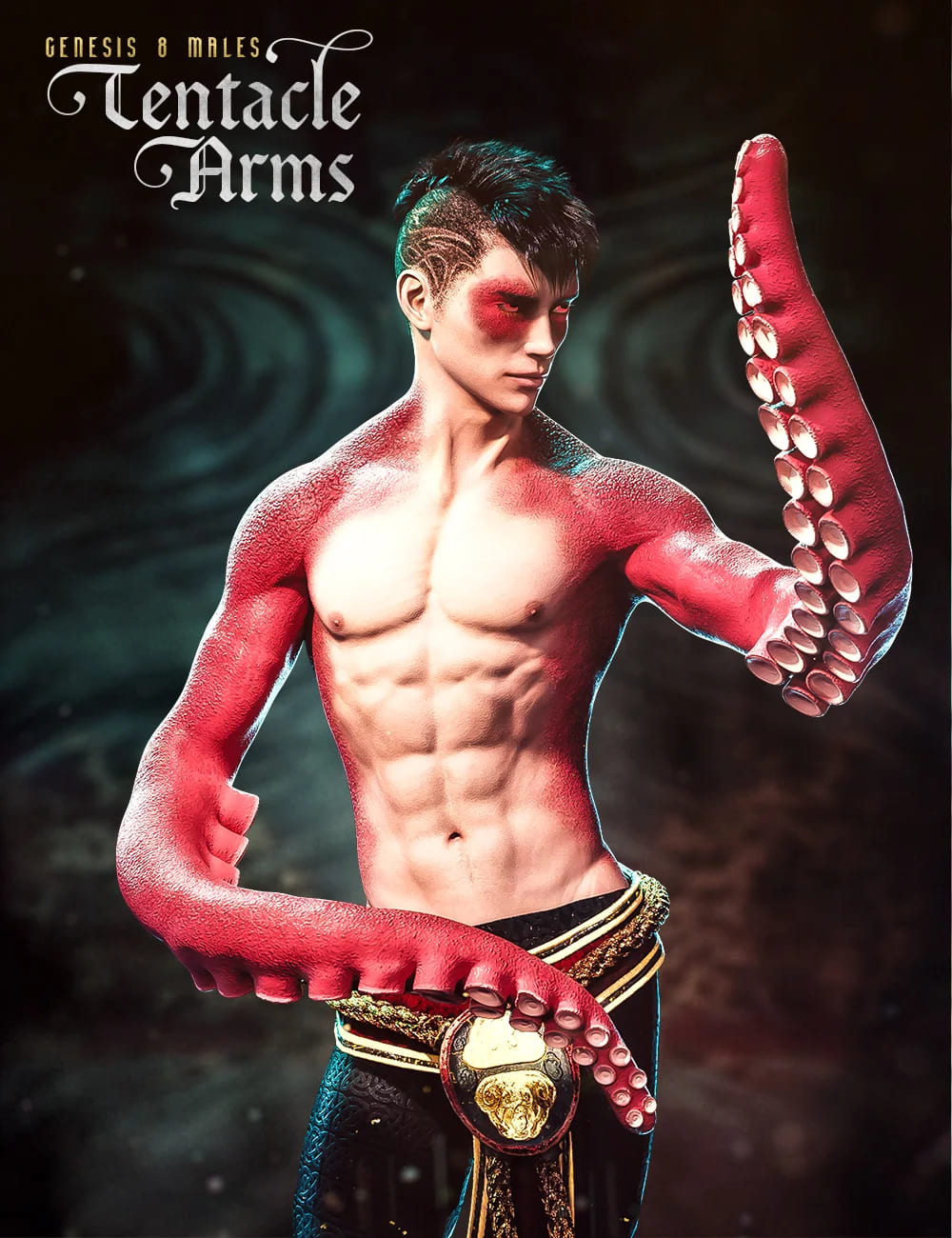 FPE Tentacle Arms for Genesis 8 Males_DAZ3D下载站