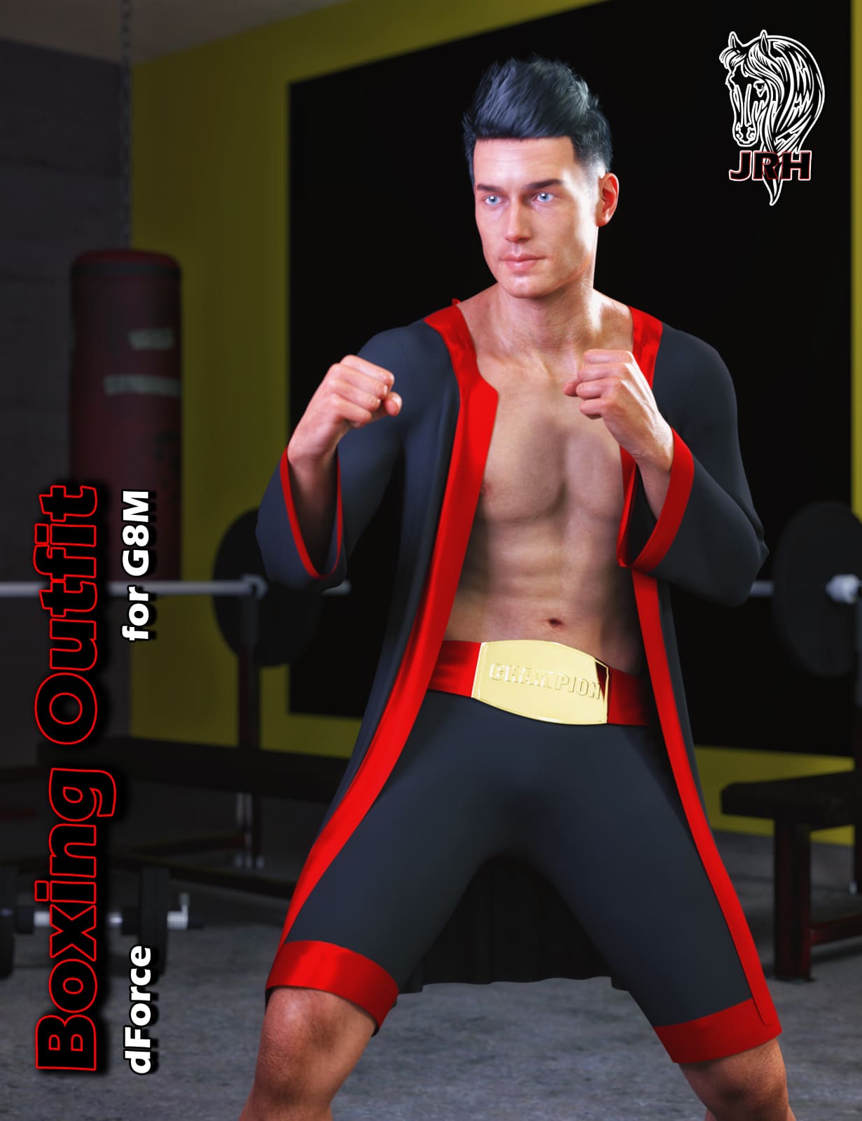 JRH dForce Boxing Outfit for G8M_DAZ3D下载站