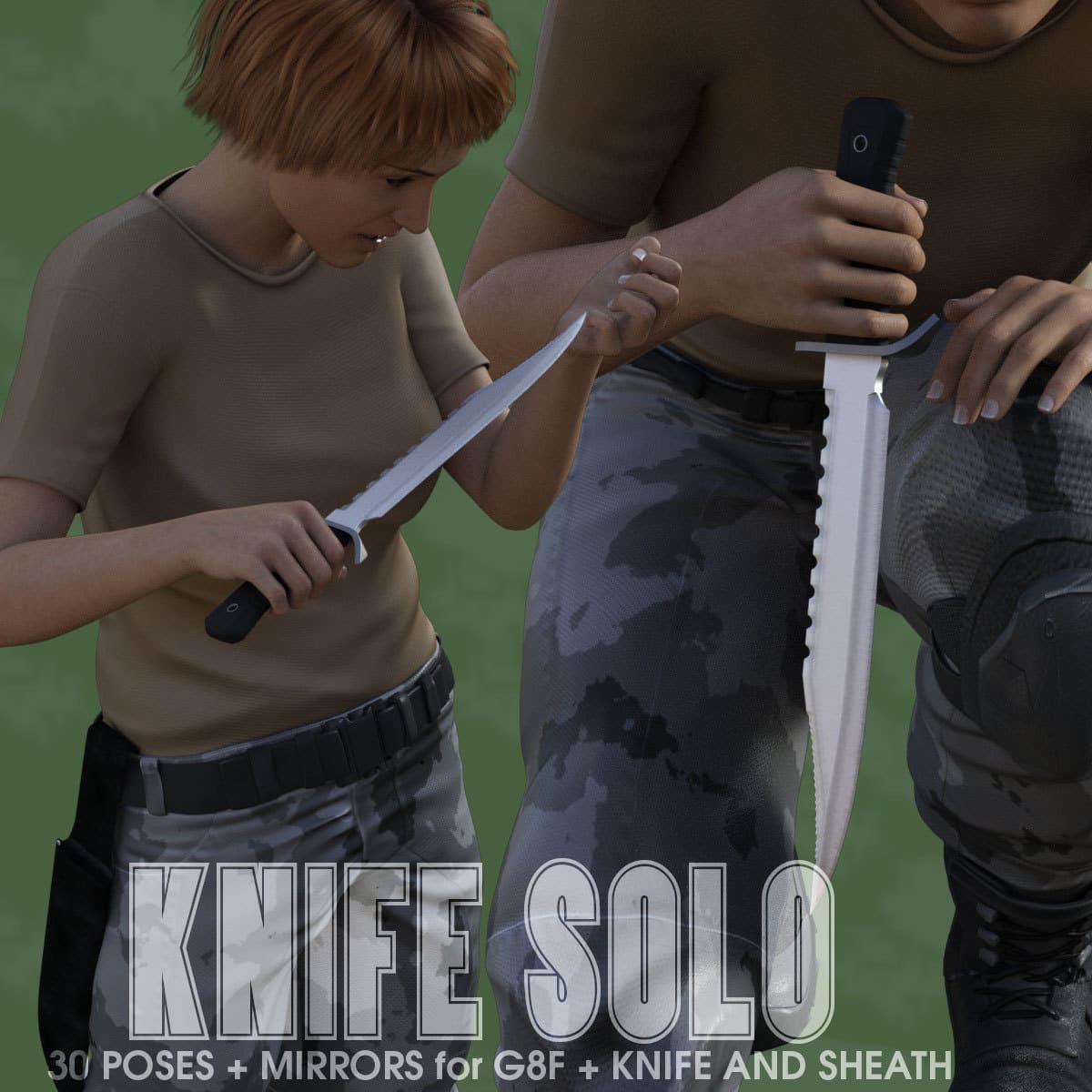 KNIFE SOLO for Genesis 8 Female_DAZ3D下载站