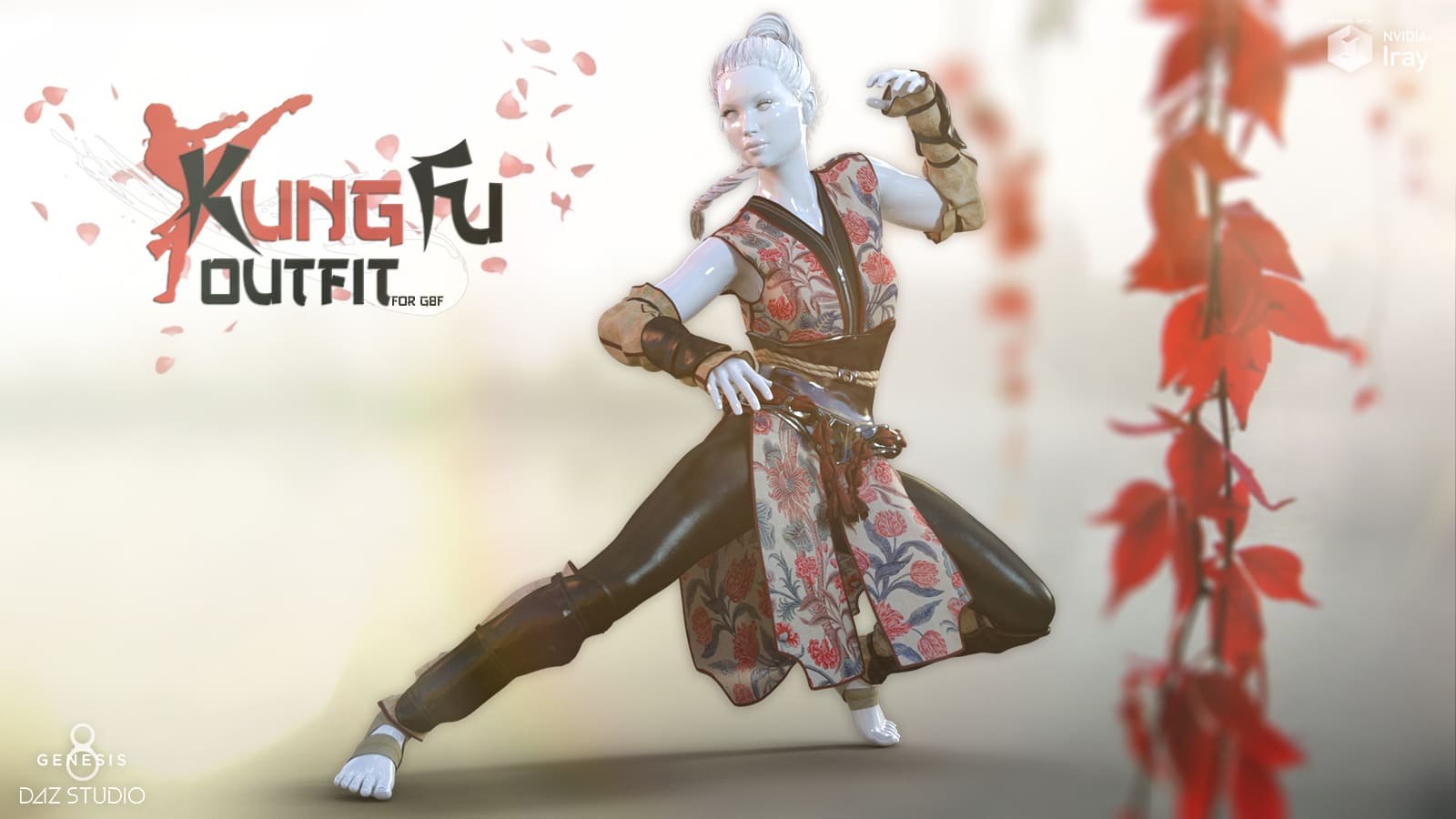Kung Fu Outfit G8F_DAZ3D下载站