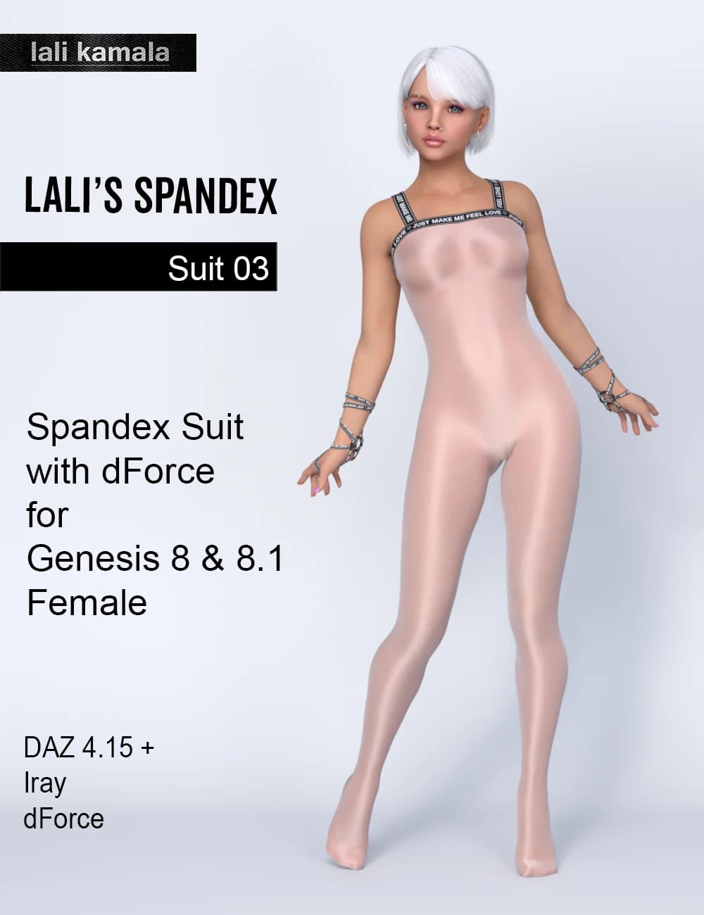 Lali’s Spandex Suit 03 for Genesis 8.1 & 8 with dForce_DAZ3D下载站