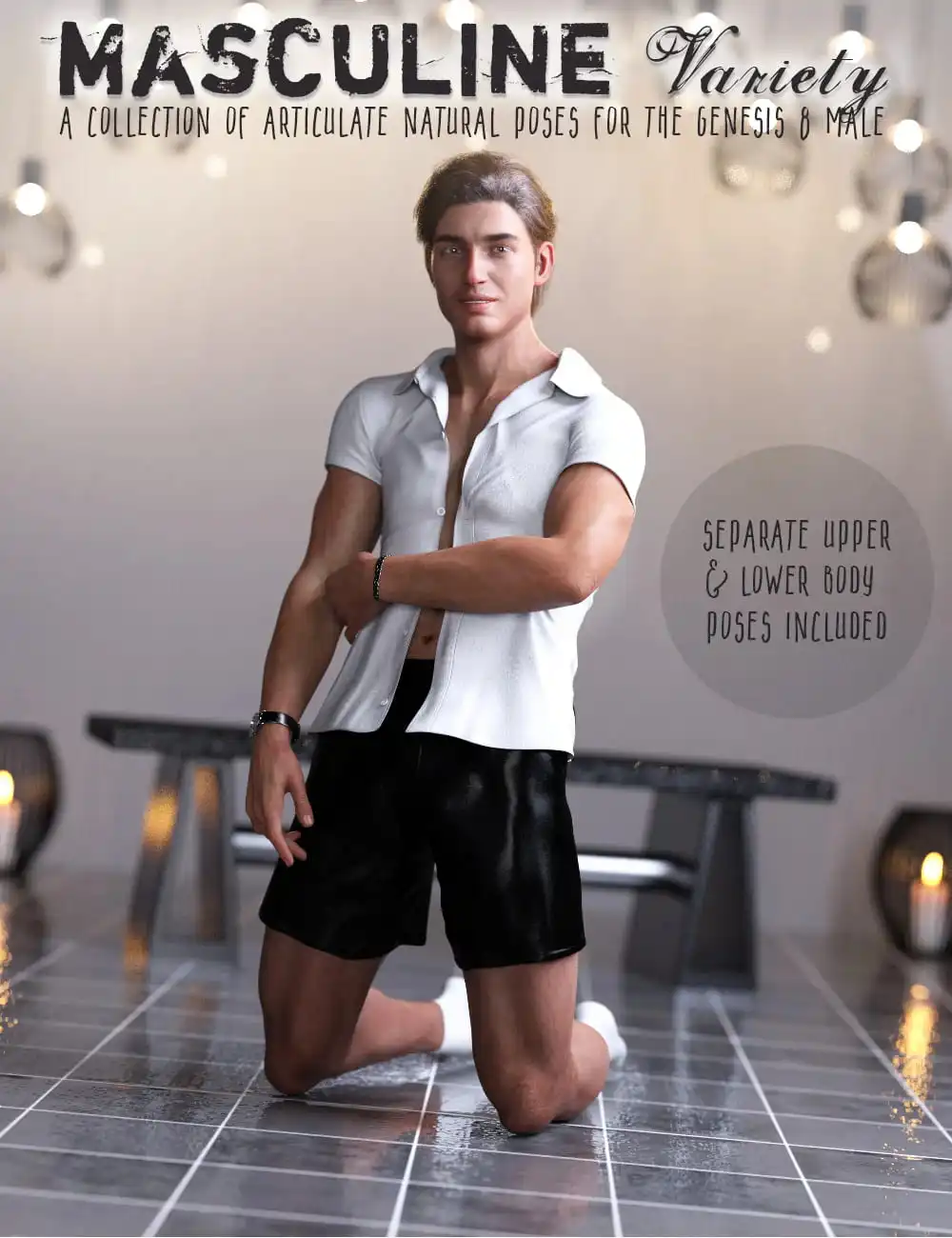 Masculine Variety Pose Collection for Genesis 8 Male_DAZ3DDL