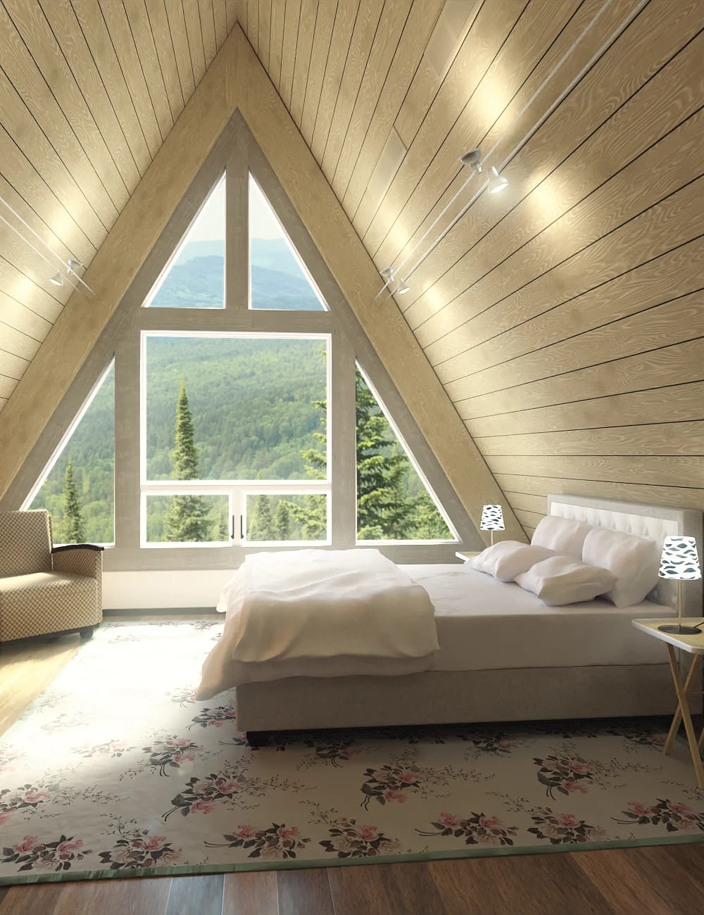 Modern Attic Bedroom_DAZ3D下载站