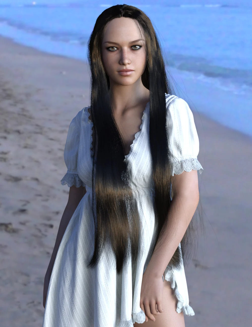 MRL dForce Long Hair for Genesis 8 Female(s)_DAZ3D下载站