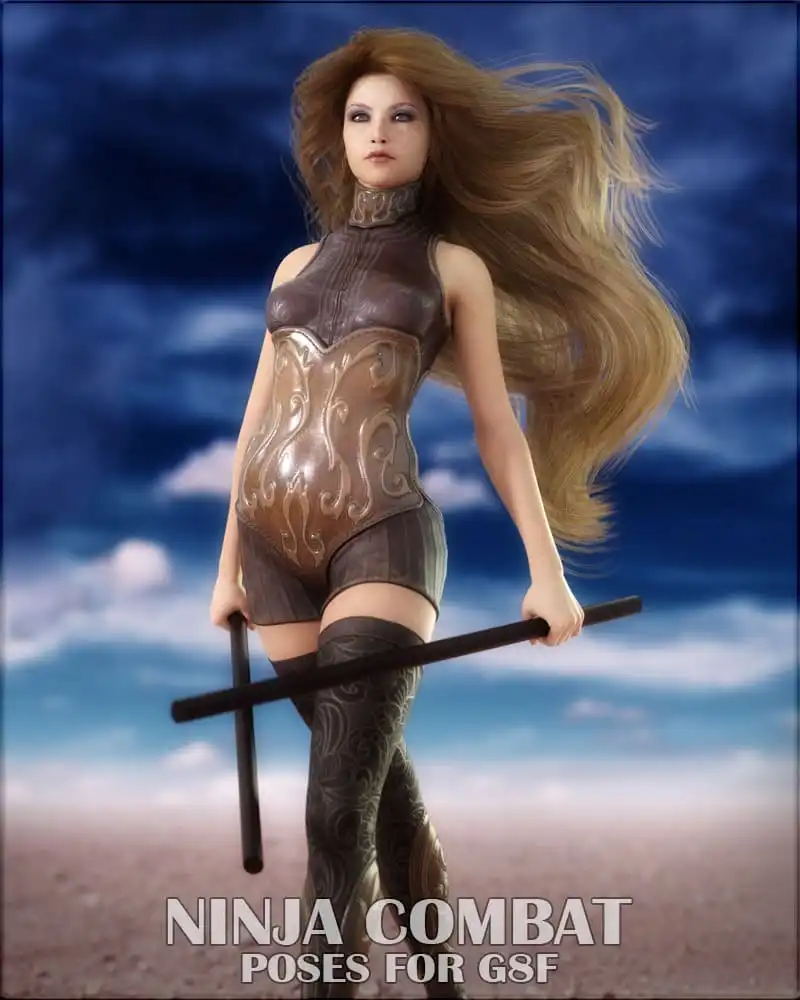 Ninja Combat Poses for G8F_DAZ3DDL