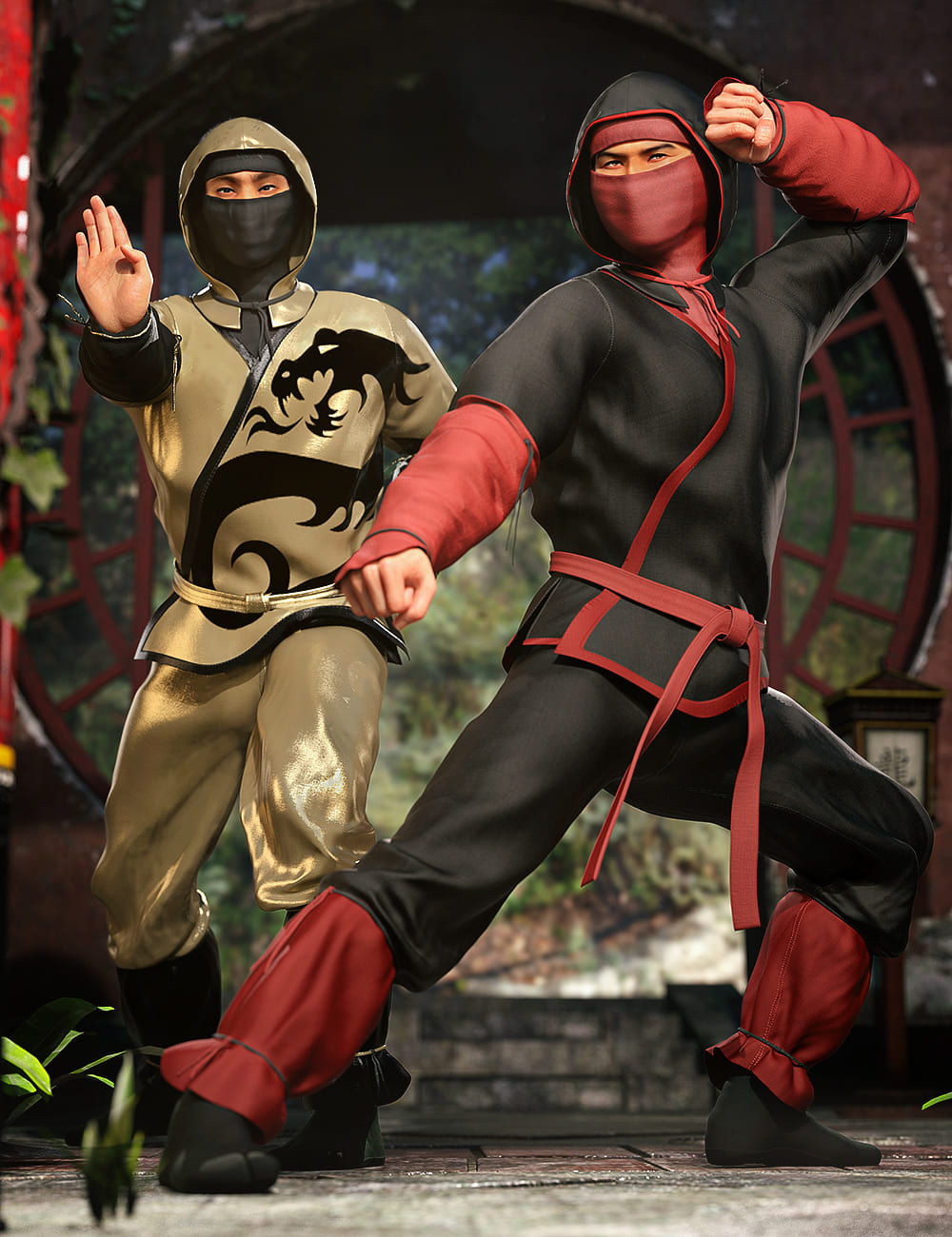 Ninja Kid Outfit Textures_DAZ3D下载站
