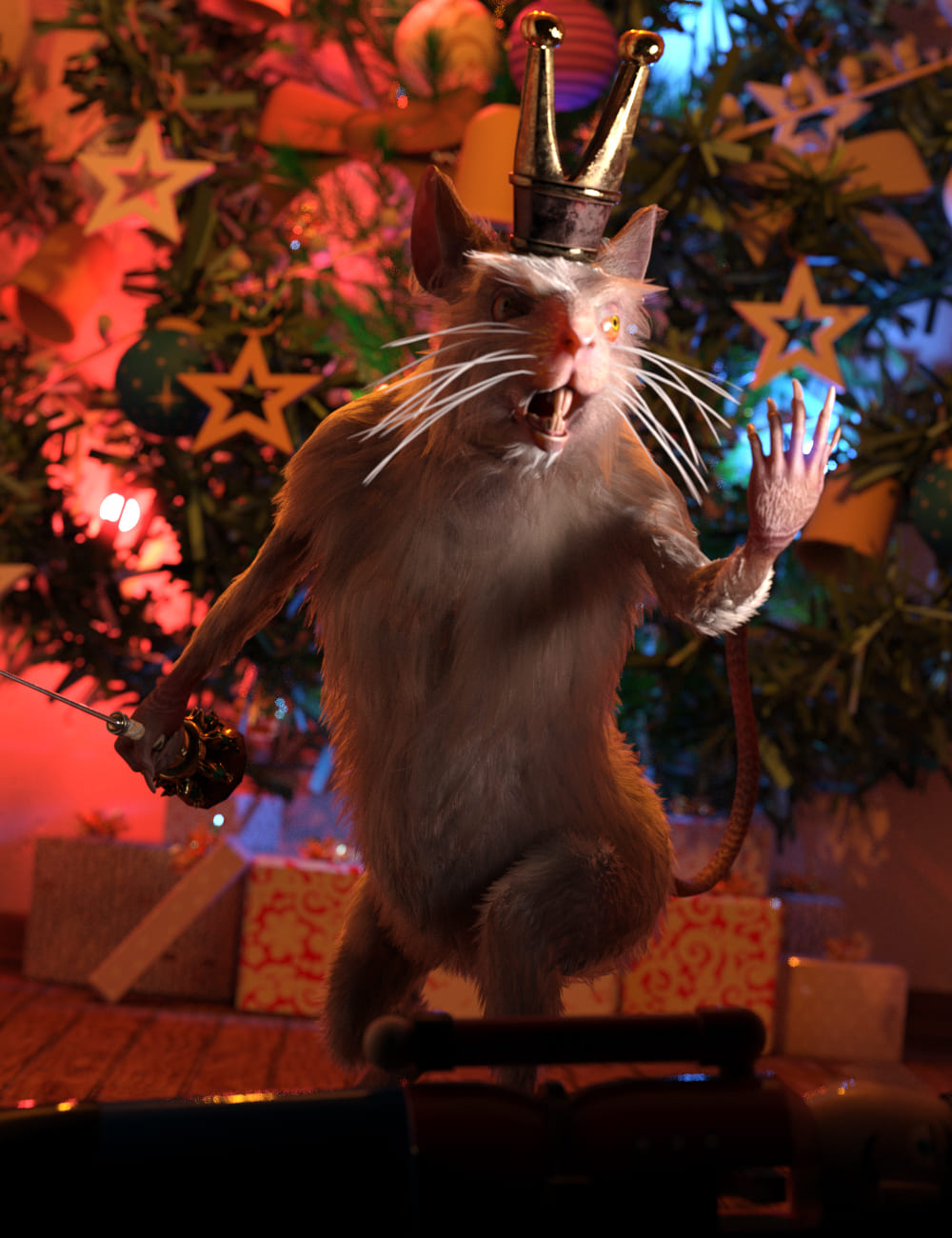 Nutcracker poses for Mouse King_DAZ3D下载站
