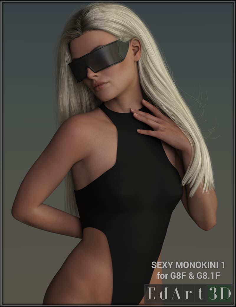Sexy Monokini 1 for G8 and G8.1 Females_DAZ3D下载站