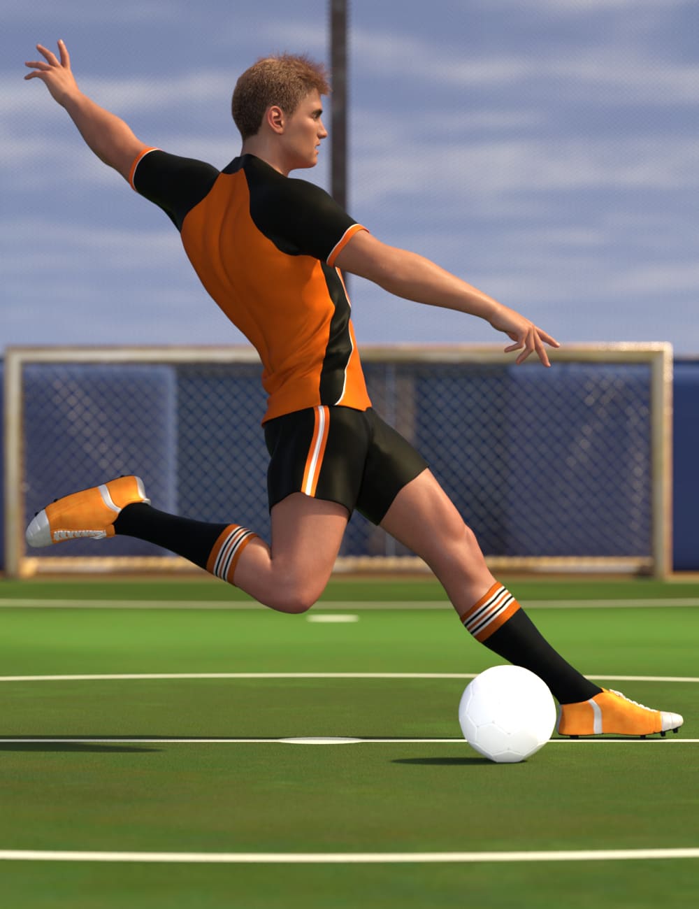 Soccer Poses for Genesis 8 and Genesis 8.1 Male_DAZ3D下载站