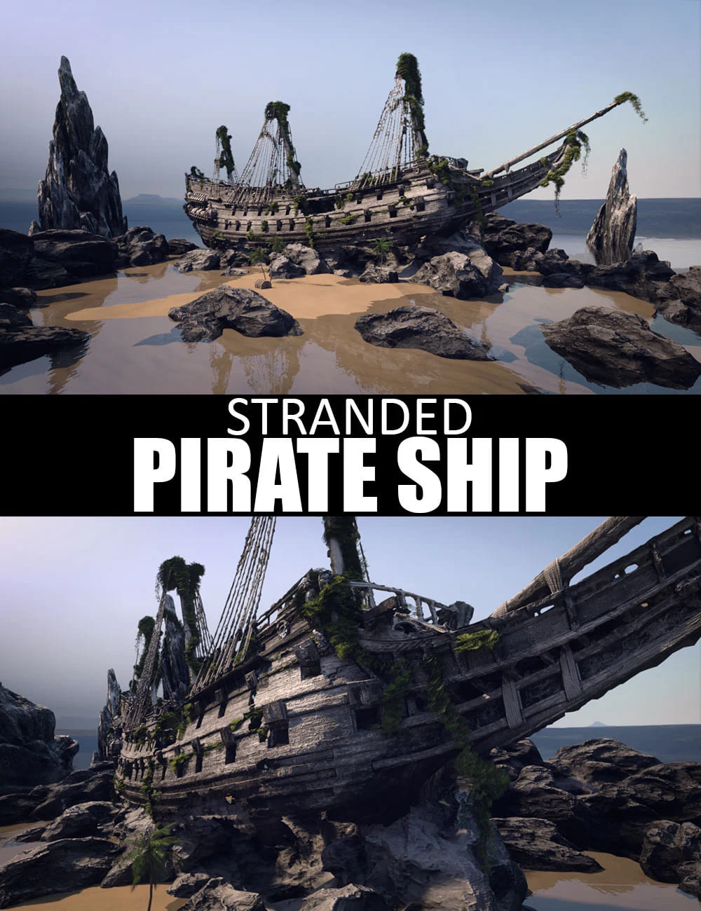 Stranded Pirate Ship_DAZ3D下载站