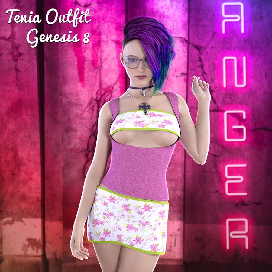 Tenia Outfit G8_DAZ3D下载站