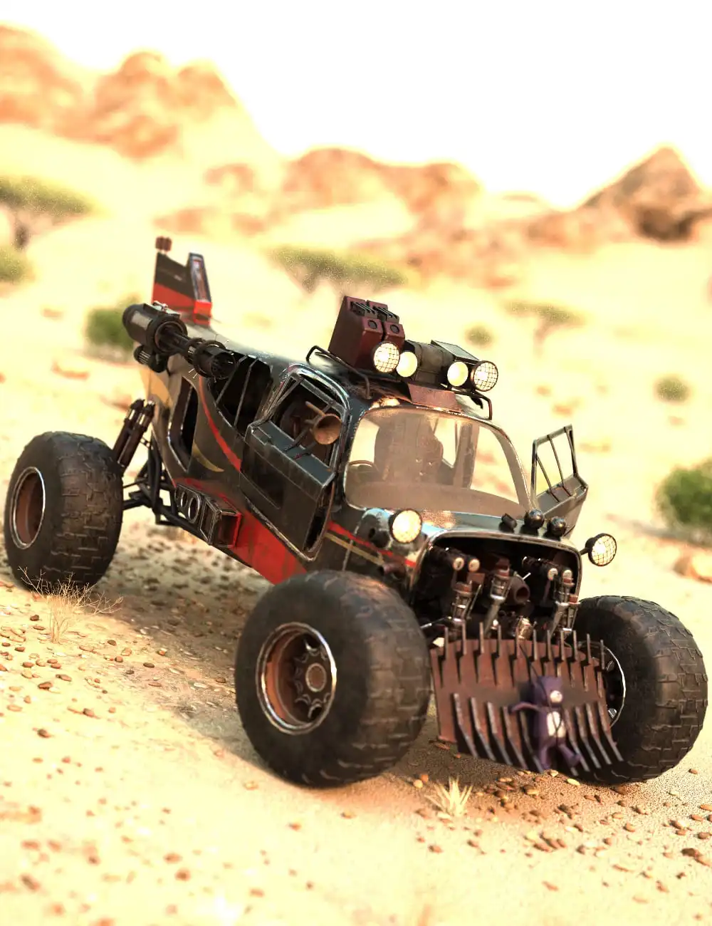 Wasteland Plane Car_DAZ3D下载站