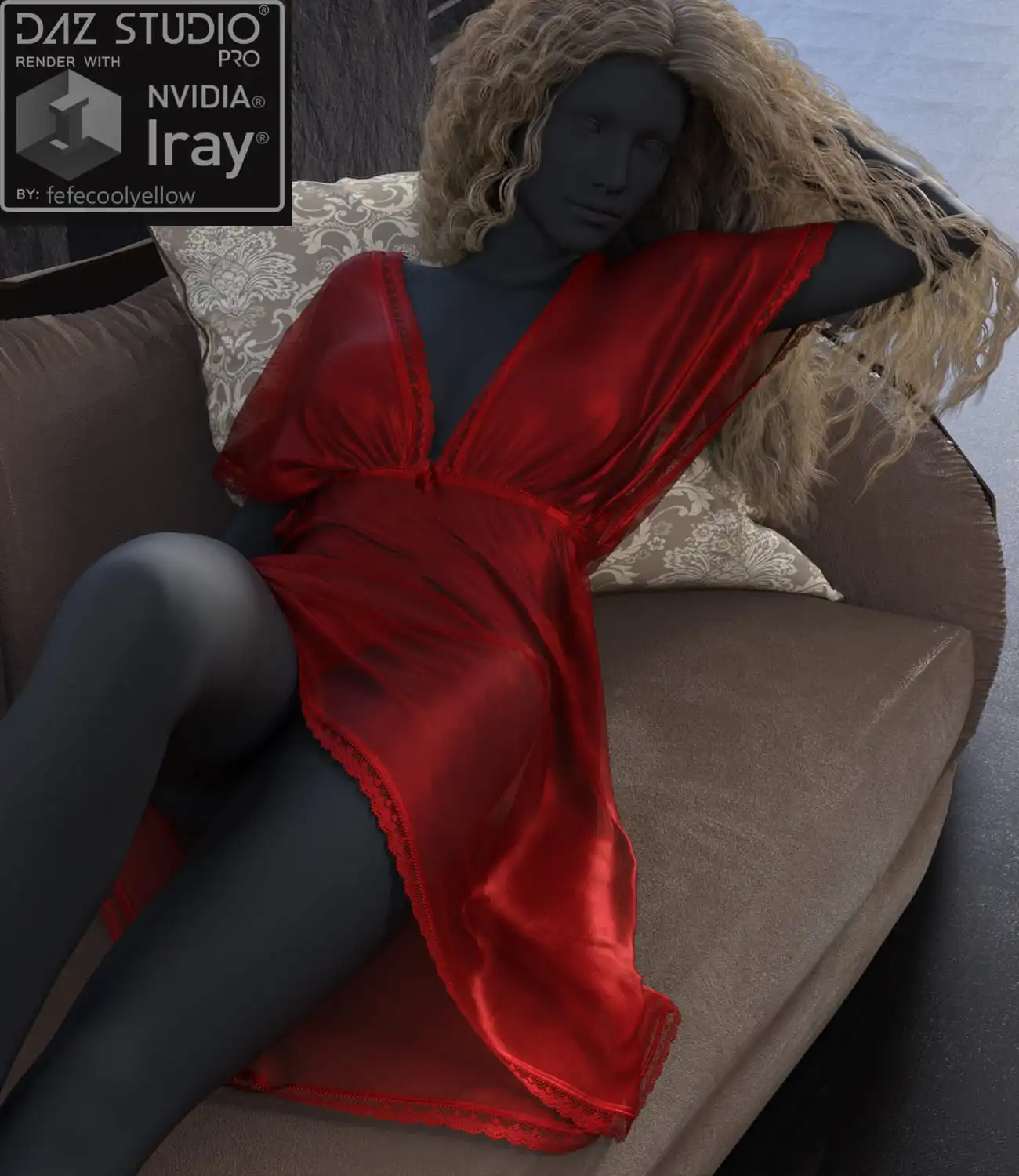 Women Nightdress dForce for G8F_DAZ3DDL