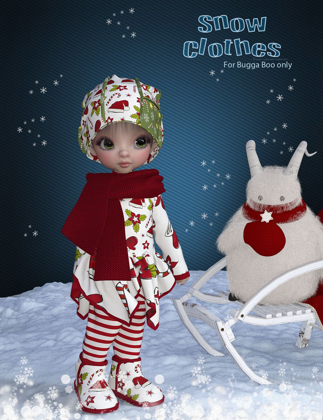 Boo Snow Clothes_DAZ3D下载站