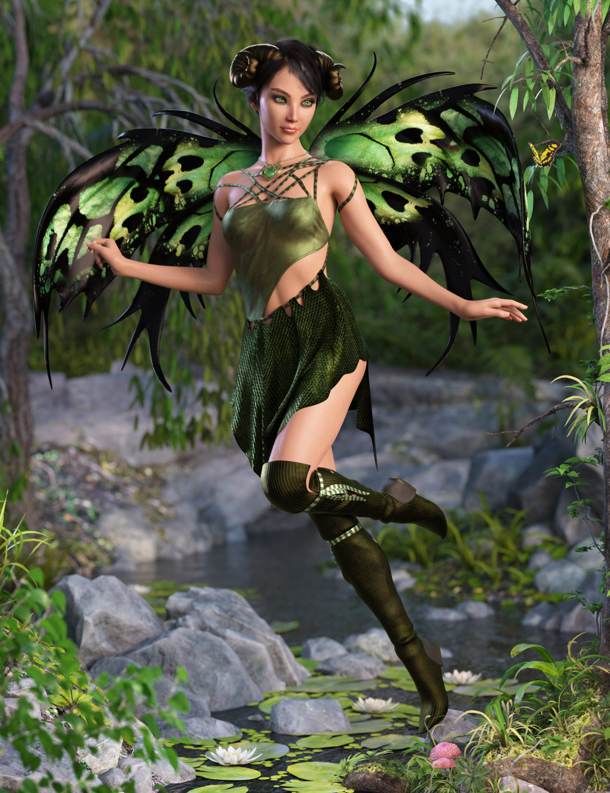 dForce Melantha Outfit for Genesis 8 and 8.1 Females_DAZ3D下载站