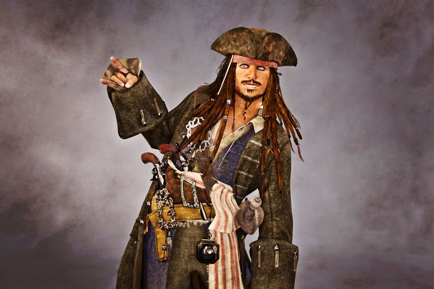 Jack Sparrow For Genesis 8 Male_DAZ3D下载站