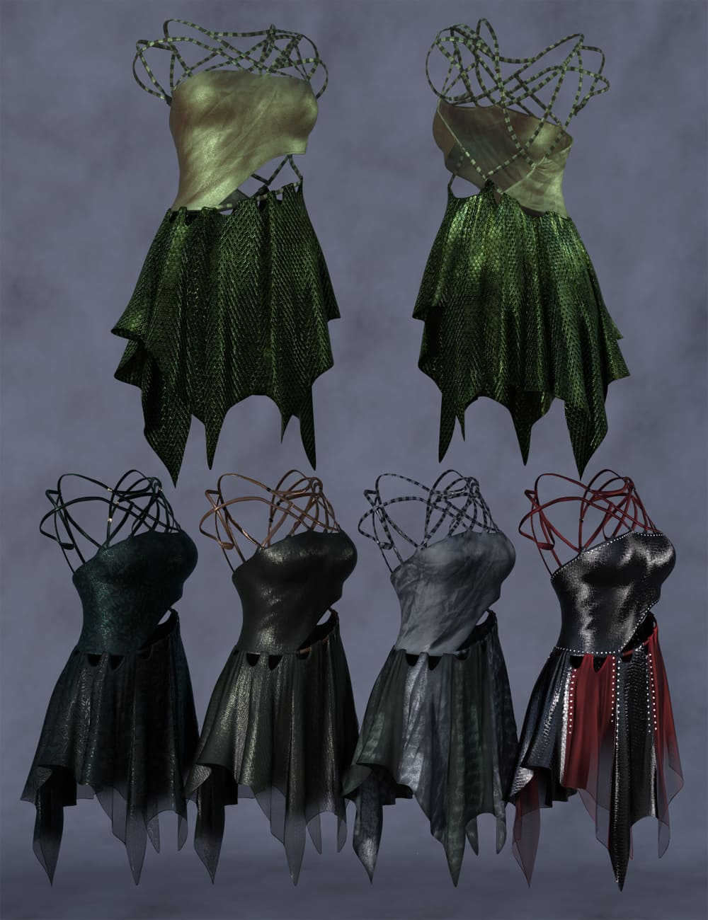 Melantha dForce Dress for Genesis 8 and 8.1 Females_DAZ3D下载站