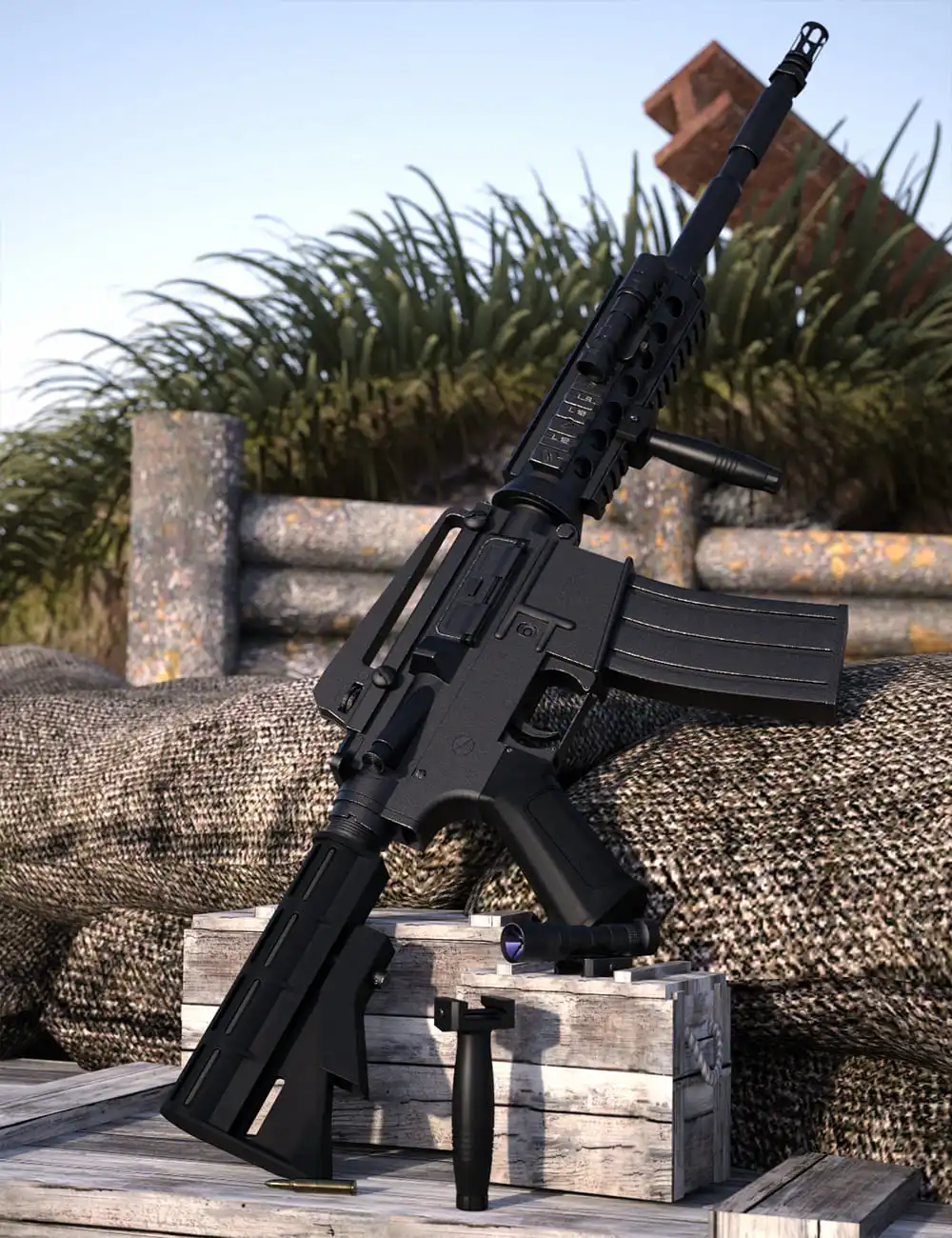 Military Props Rifle_DAZ3D下载站