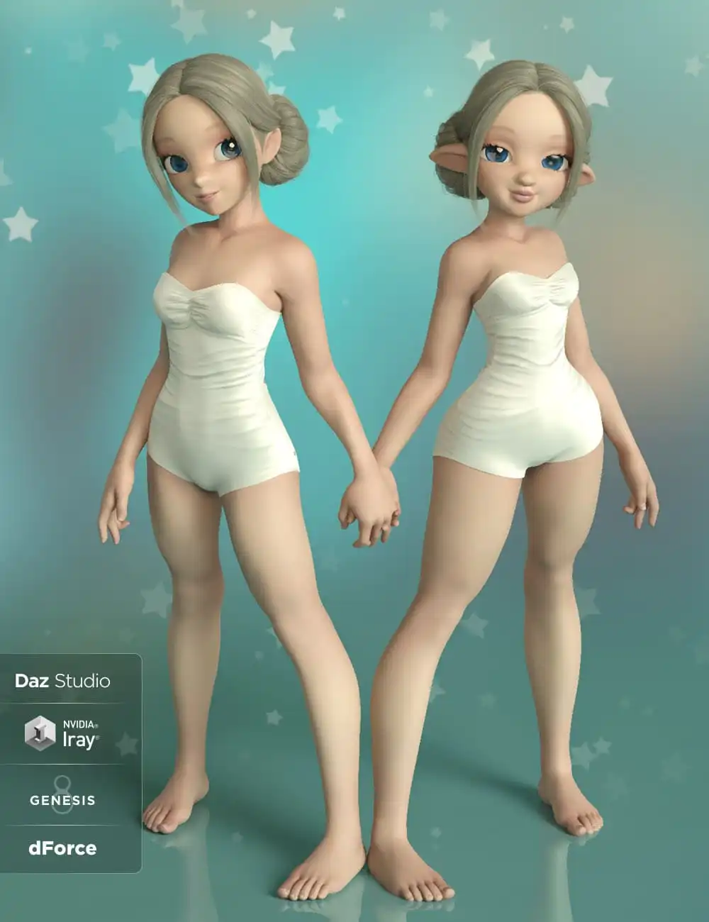 Posey and Petunia for Genesis 8 Female_DAZ3D下载站