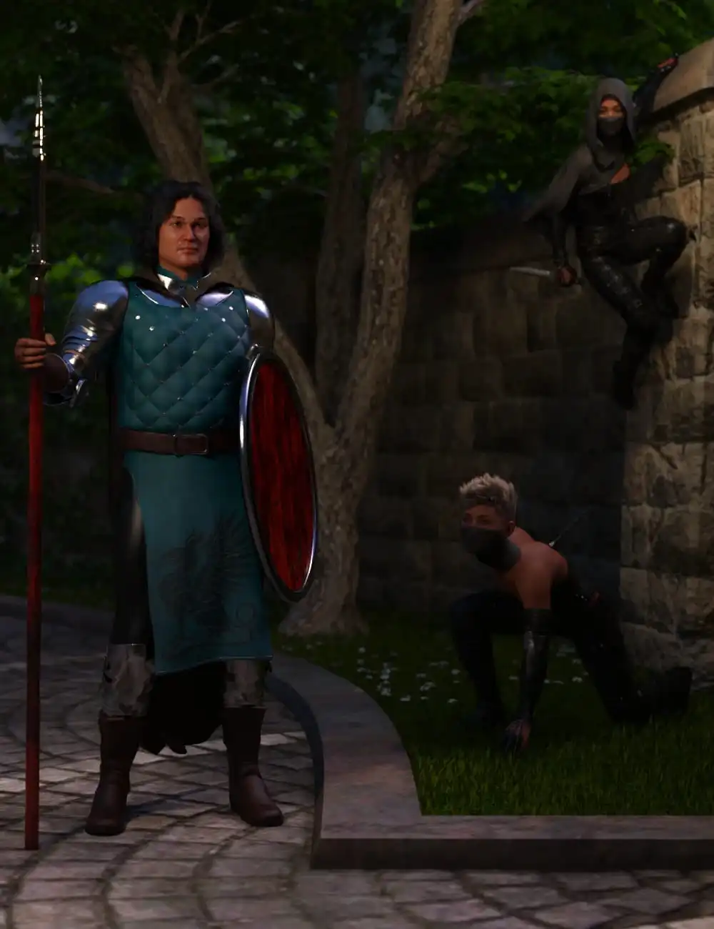 Strike From The Shadows Poses For Genesis 8 And 8.1_DAZ3DDL