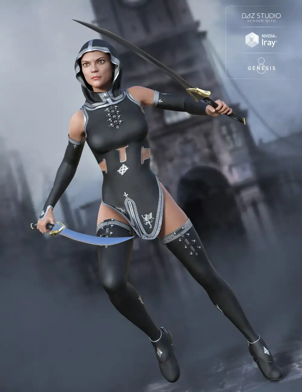 Templar Huntress Outfit for Genesis 8 Female(s)_DAZ3DDL