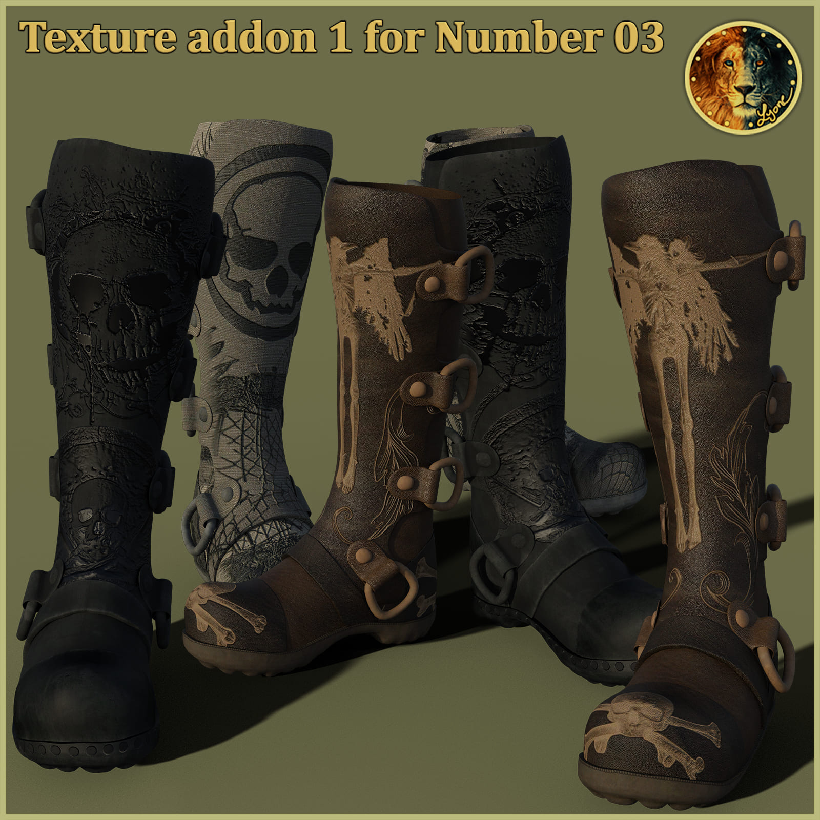 Texture addon 1 for Number 03_DAZ3D下载站