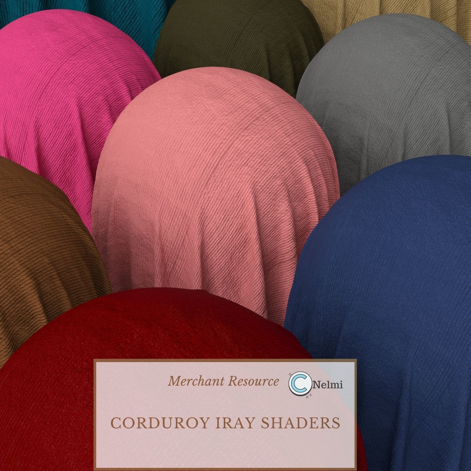 30 Corduroy Iray Shaders_DAZ3D下载站