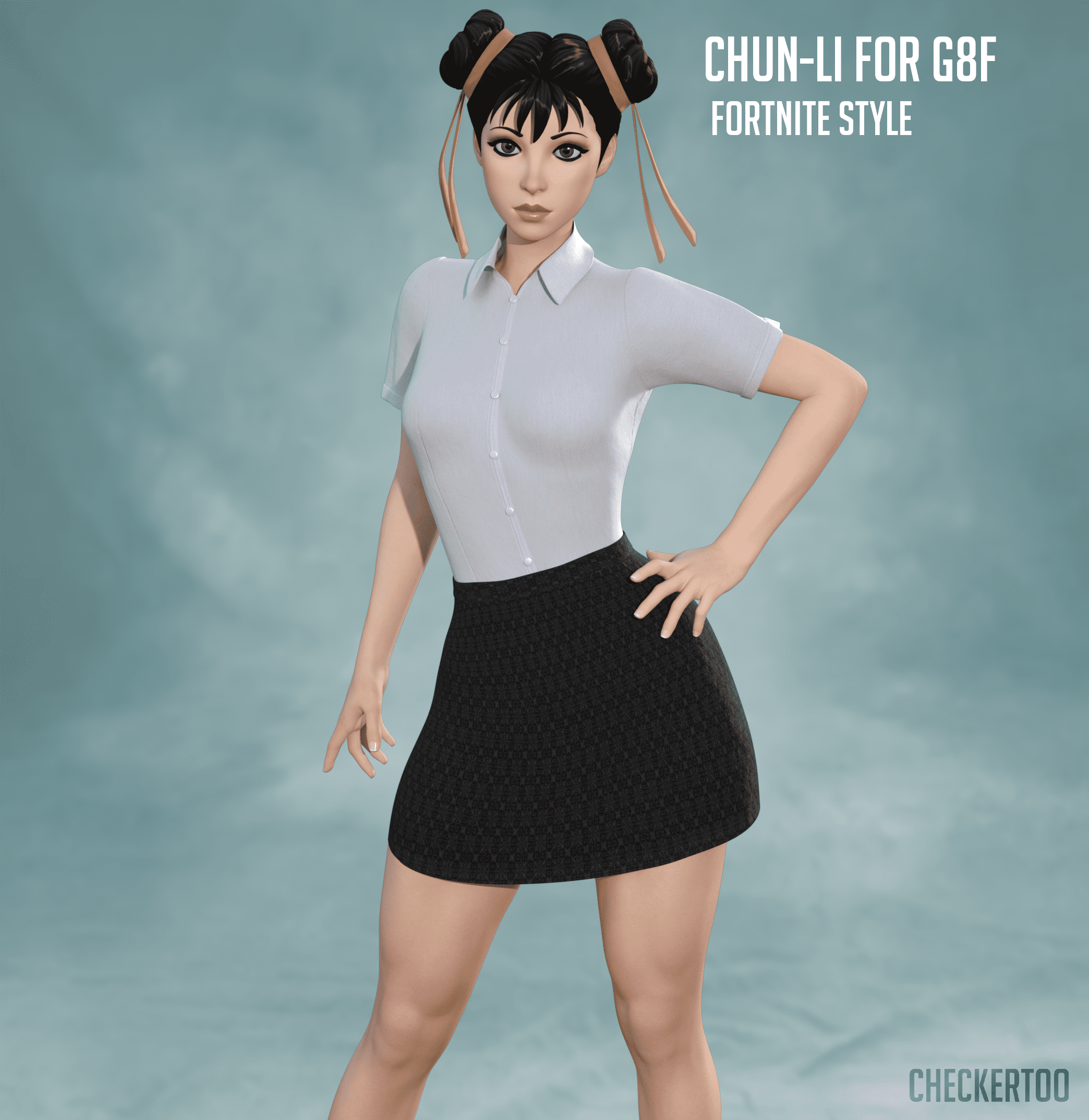 Chun-Li for G8F (Fortnite Style)_DAZ3D下载站