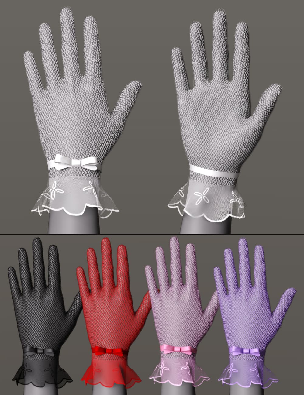 CNB Lace Gloves for Genesis 8 and 8.1 Females_DAZ3D下载站