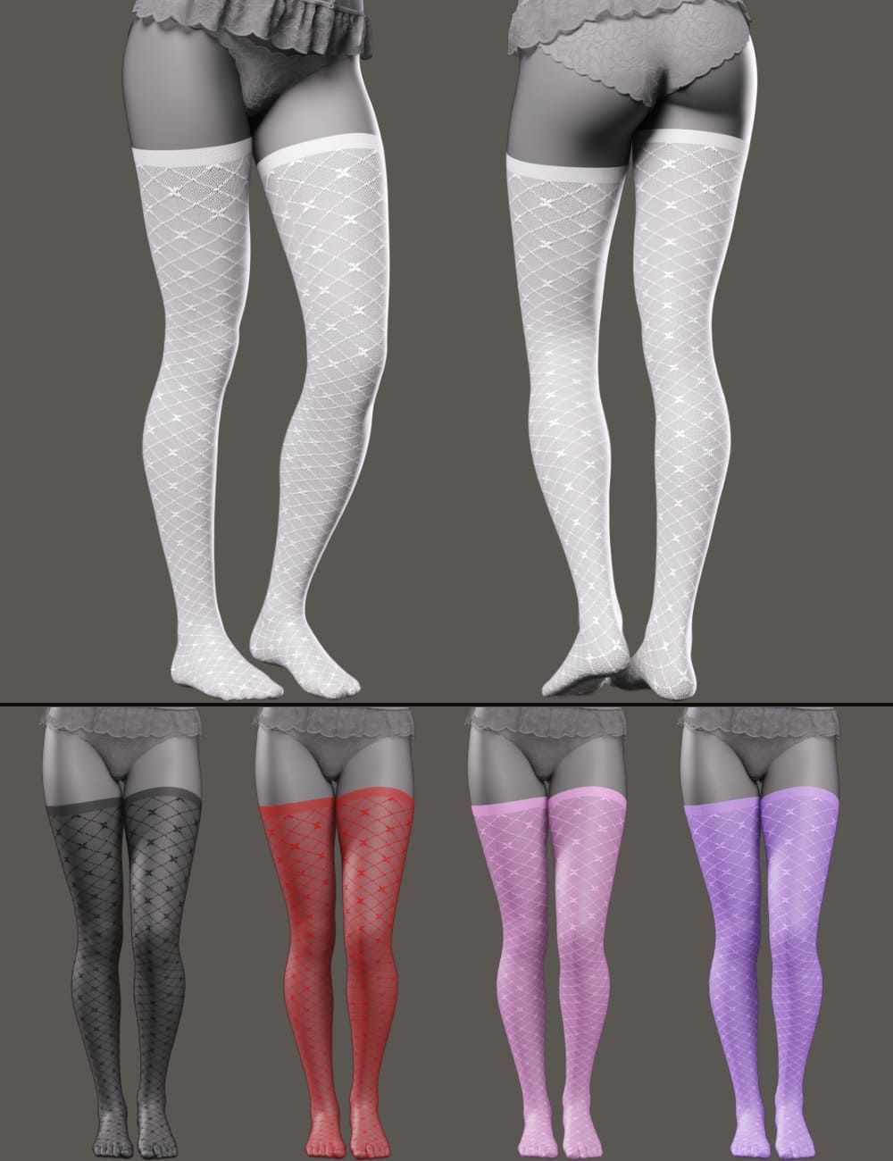 CNB Lace Stockings for Genesis 8 and 8.1 Females_DAZ3D下载站
