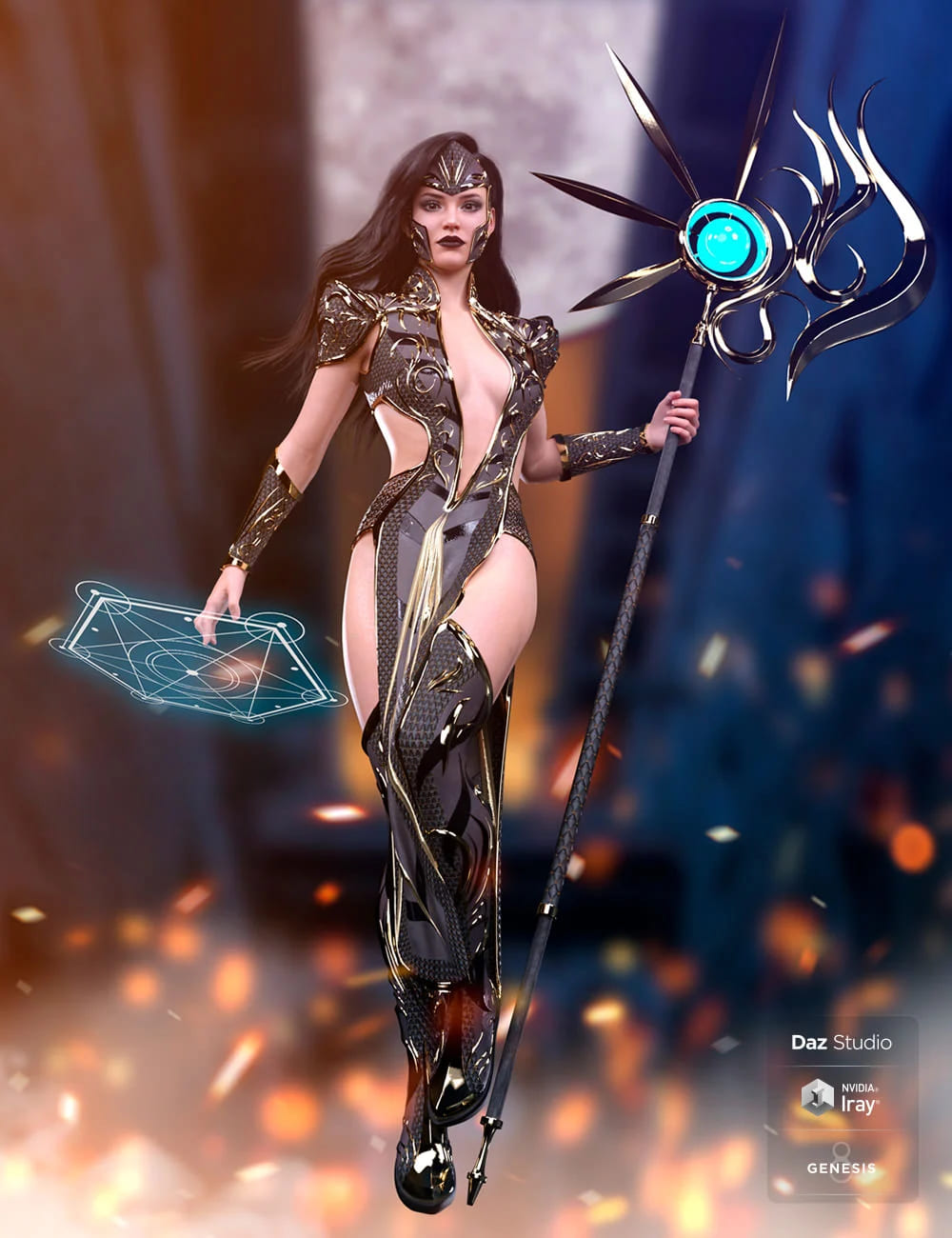 dForce Ember Caller Outfit for Genesis 8 and 8.1 Females_DAZ3DDL