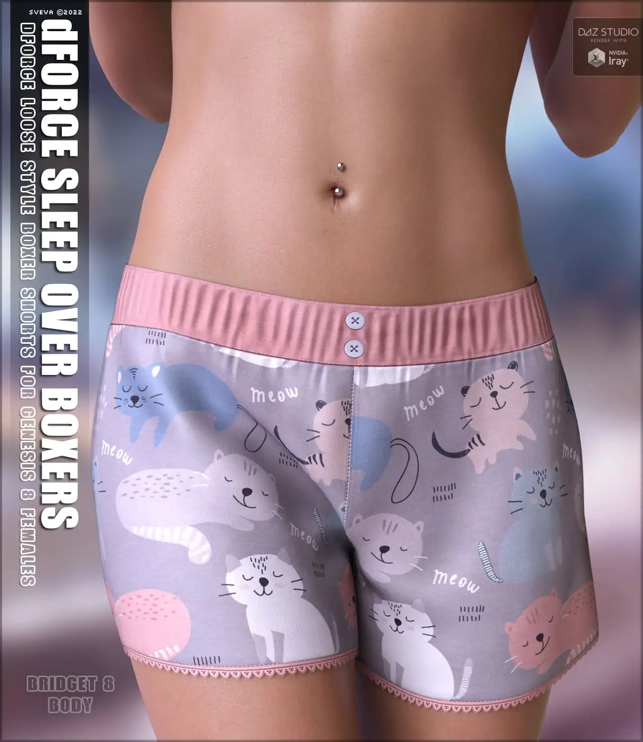 dForce Sleep Over Boxers G8F_DAZ3D下载站