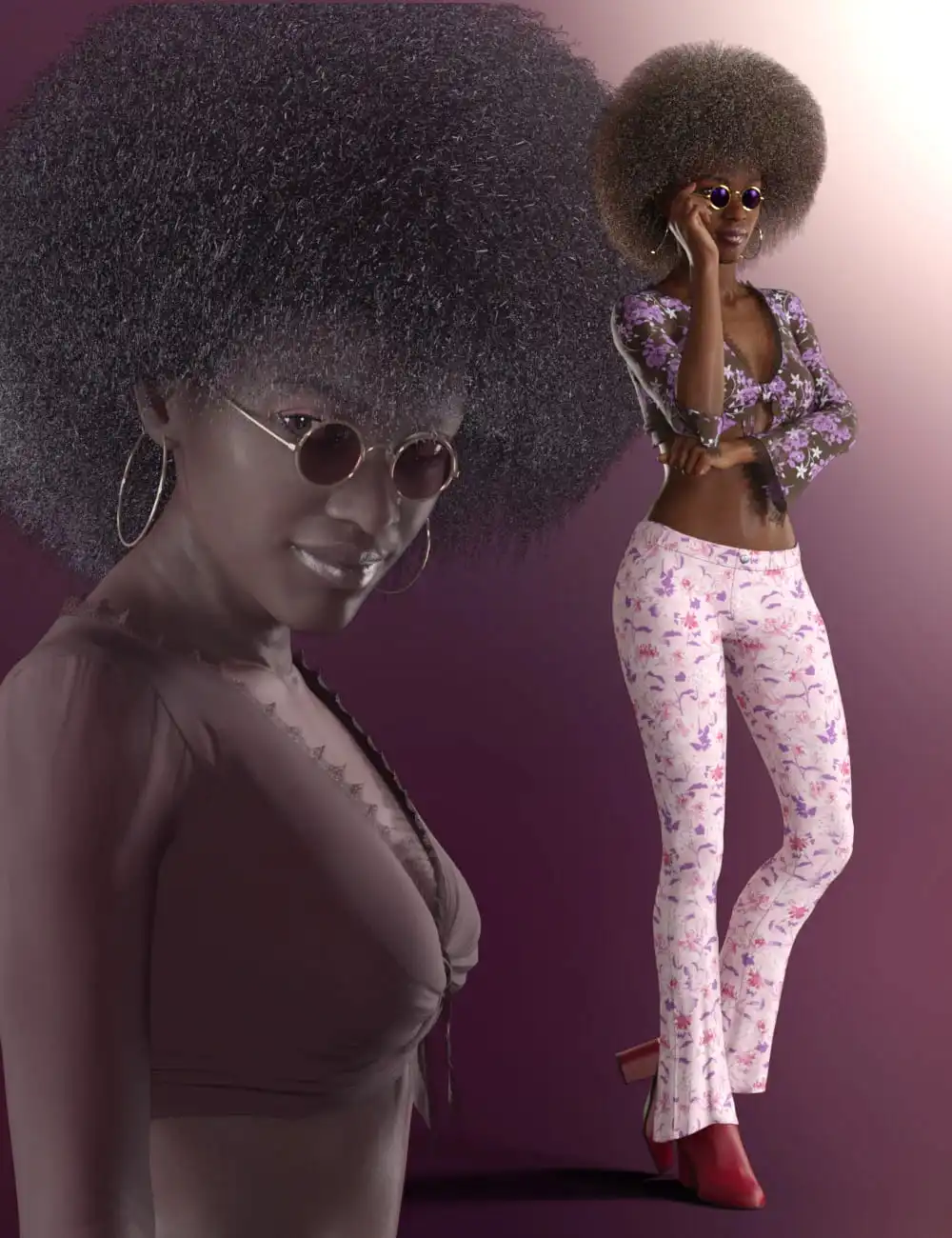 Groovy Lady dForce Hair and Clothing for Genesis 8 and 8.1 Female_DAZ3DDL
