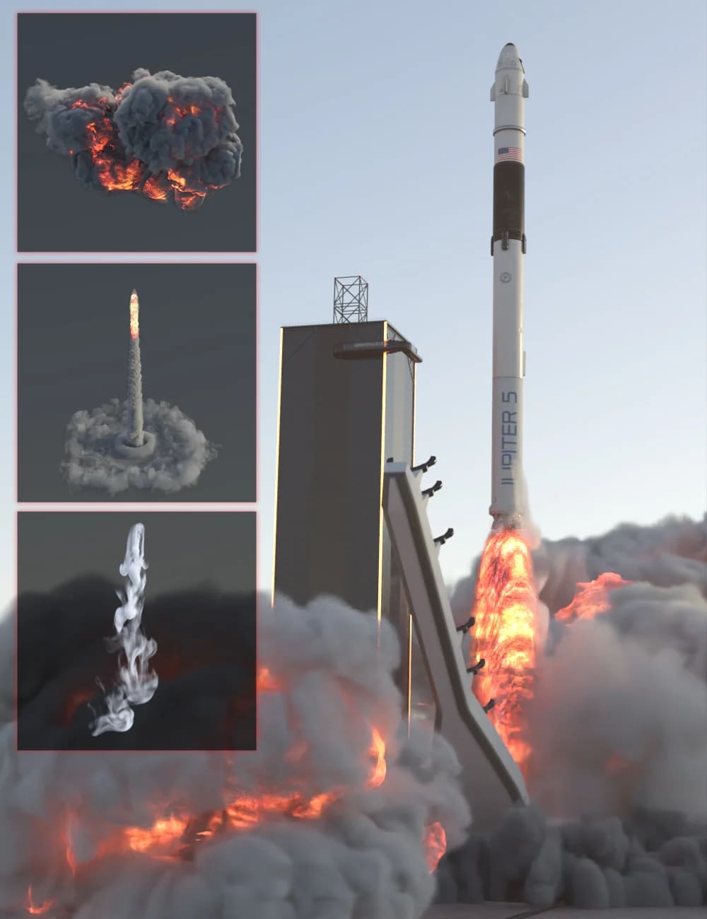 KA Rocket Launch VDB_DAZ3D下载站