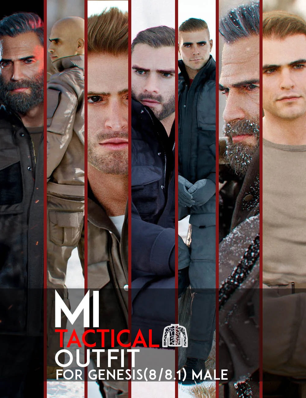 MI Tactical Outfit for Genesis 8 and 8.1 Males_DAZ3D下载站