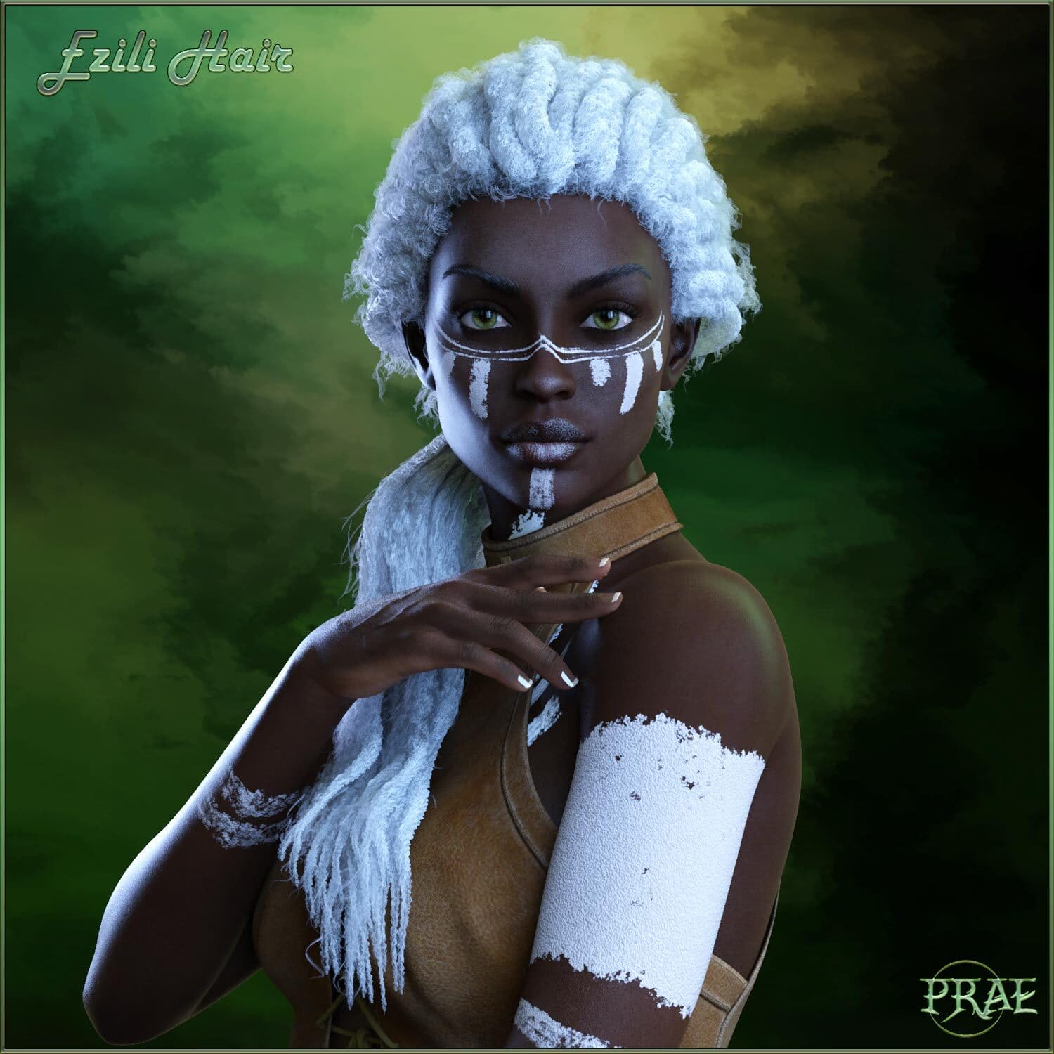 Prae-Ezili Hair For G8 Daz_DAZ3D下载站