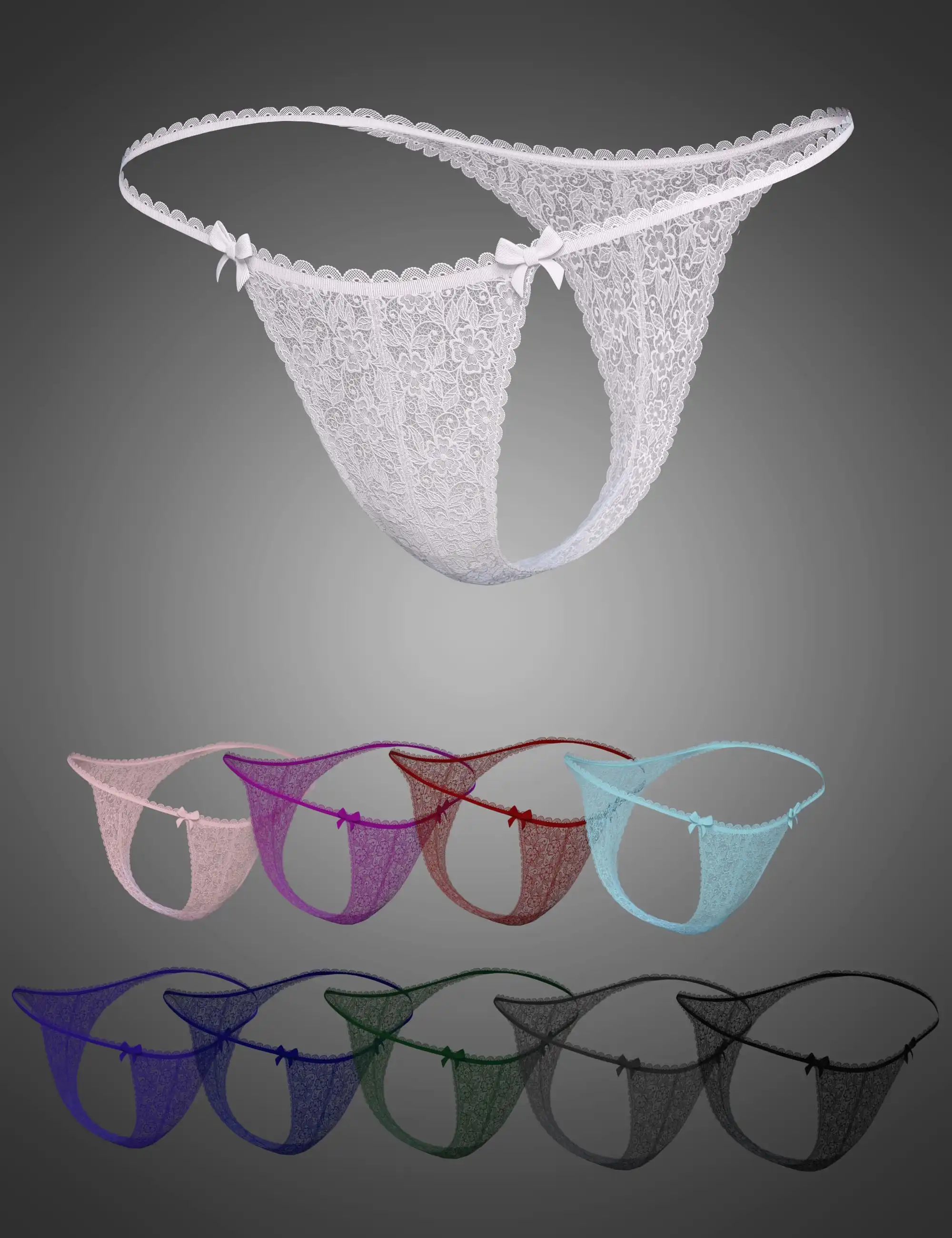 X-Fashion Love Lace Lingerie Outfit Bottoms for Genesis 8 and 8.1 Females_DAZ3DDL