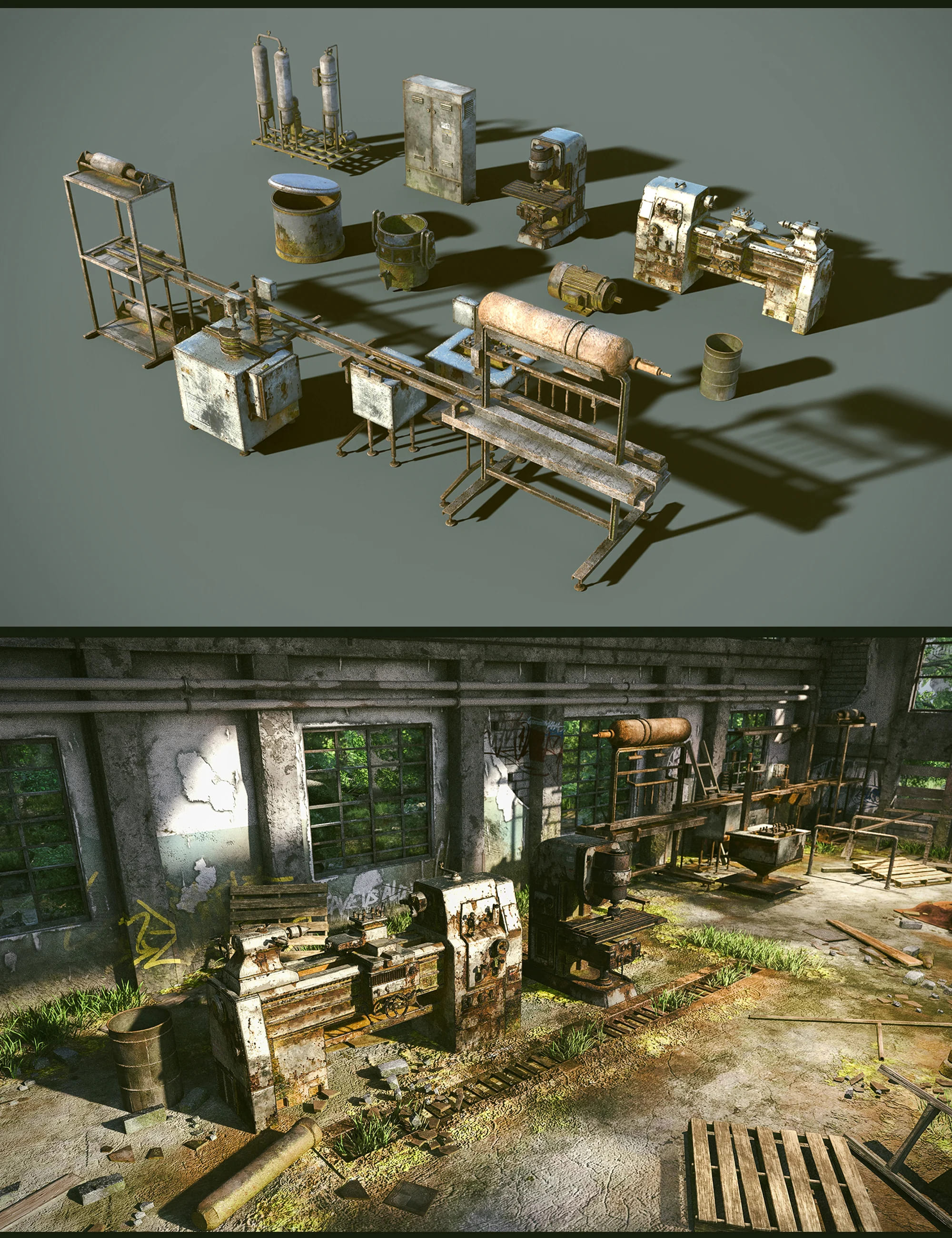 Abandoned Factory Machines_DAZ3DDL