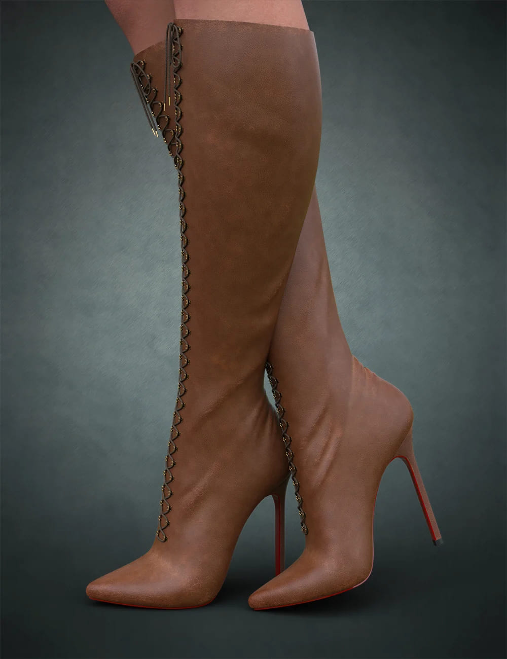 Ava High Heel Boots for Genesis 3, 8, and 8.1 Females_DAZ3D下载站
