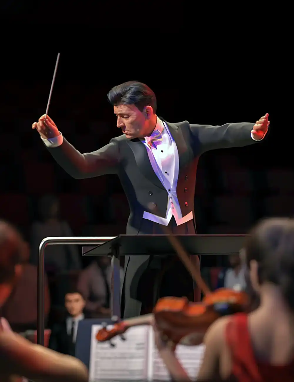 Classical Orchestra Props and Poses for Genesis 8 and 8.1_DAZ3DDL