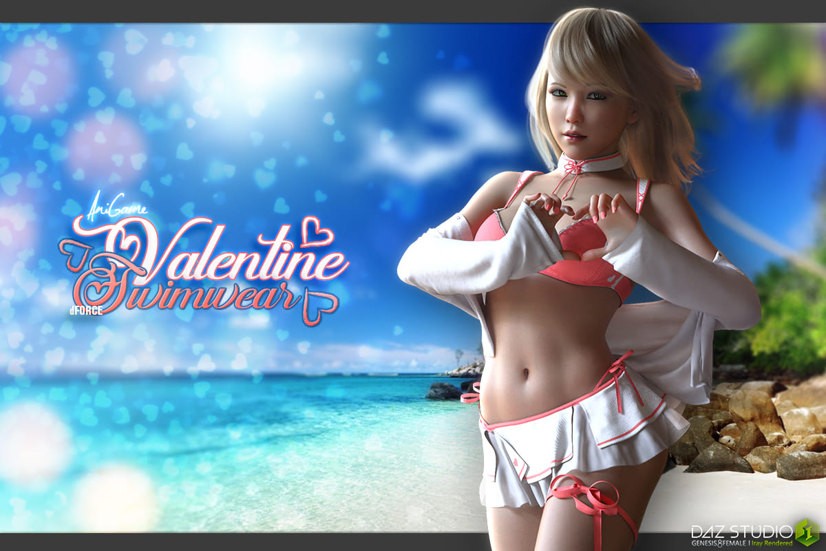 dForce Anigame Valentine Swimwear G8F_DAZ3D下载站
