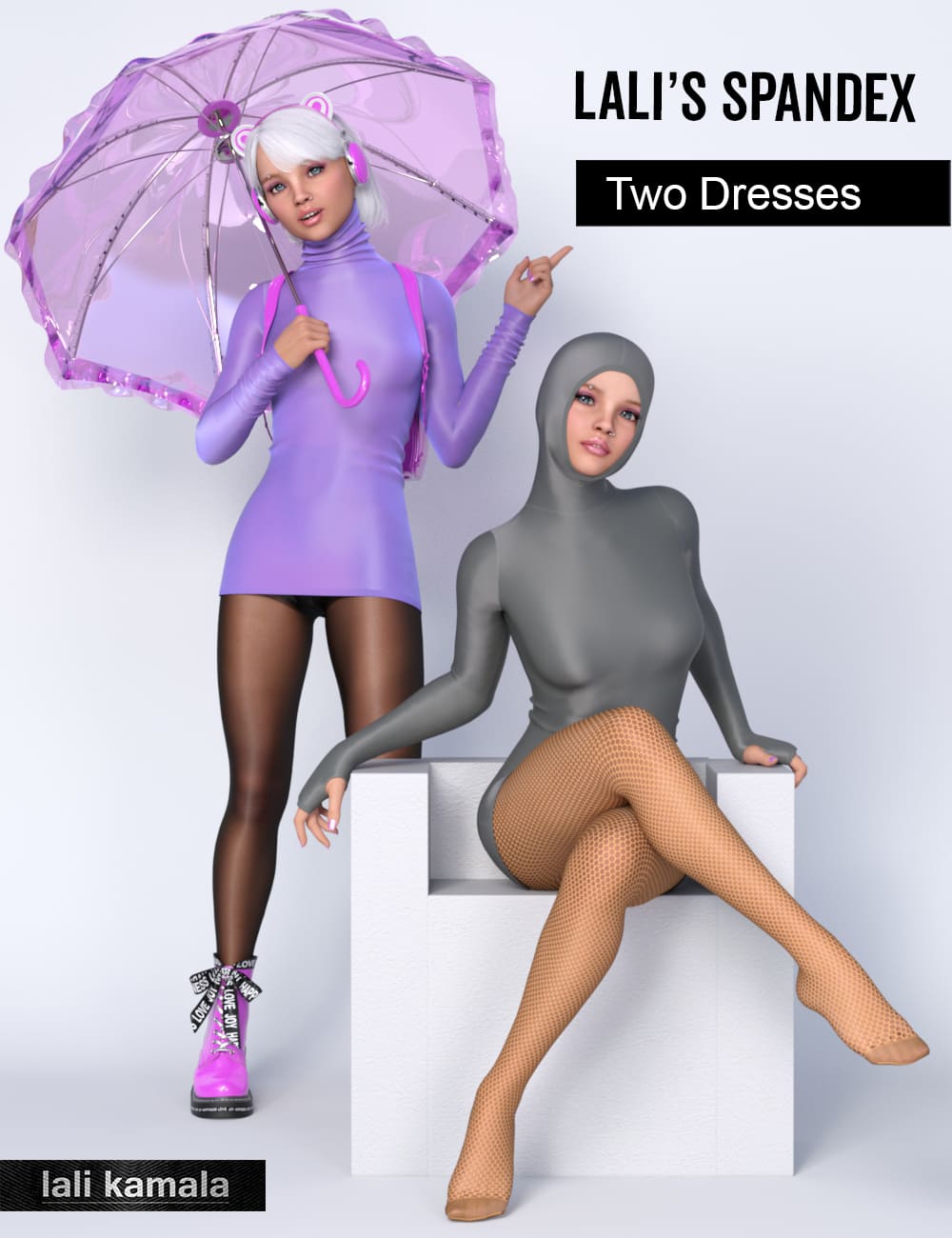 Lali’s Spandex Two Dresses with dForce for Genesis 8 and 8.1 Females (Update 2021-12-01)_DAZ3DDL